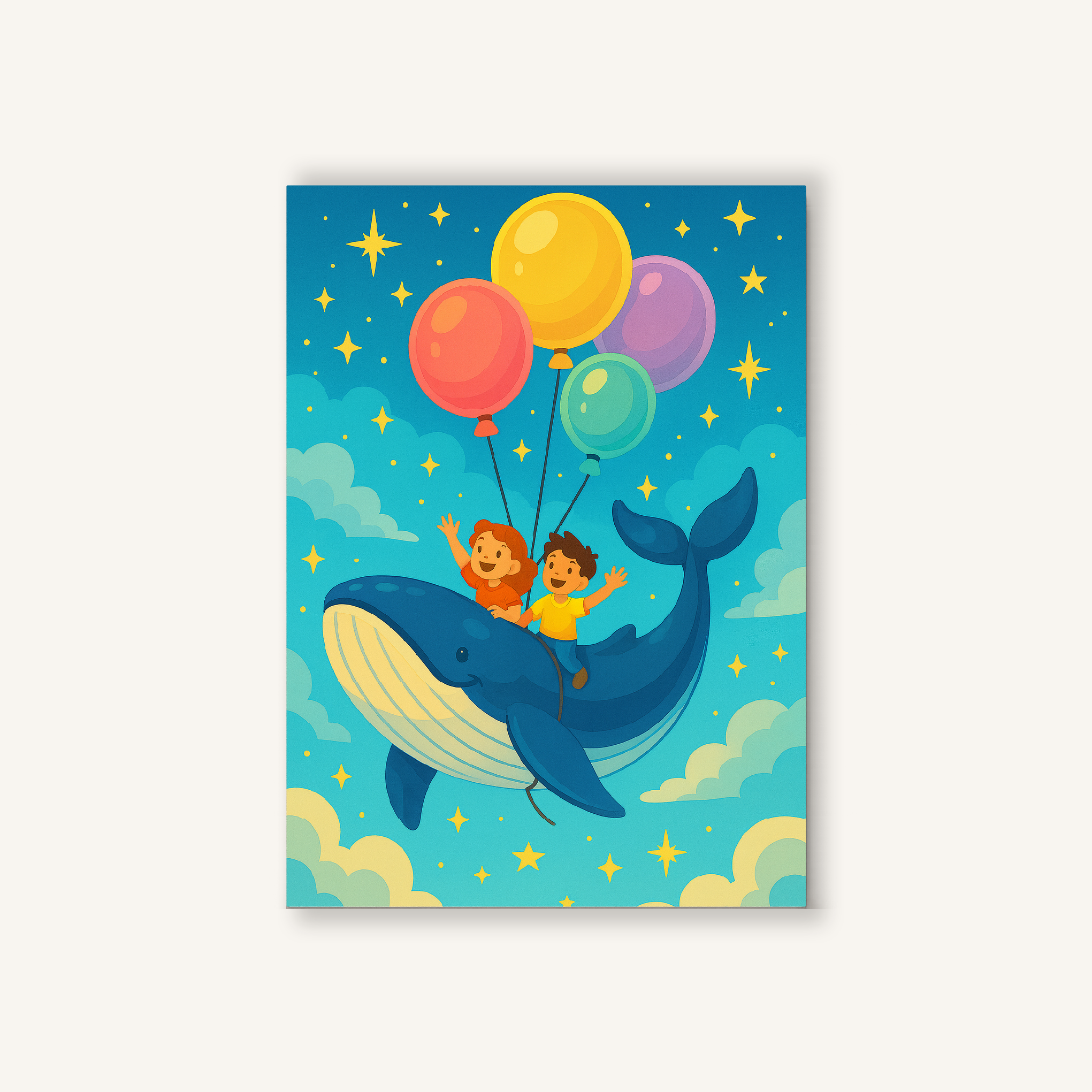 Flying Whale Paint by Numbers Kit