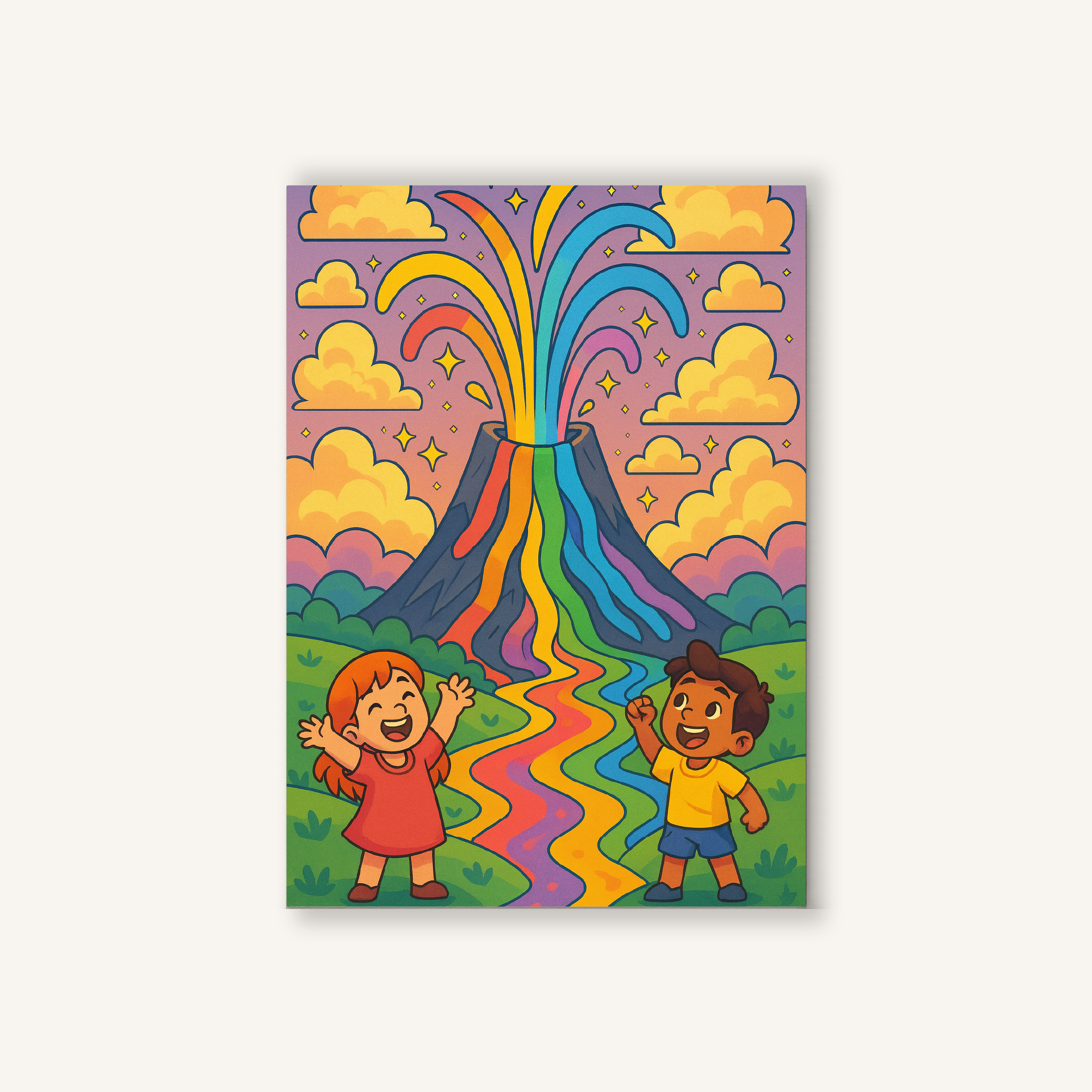 Rainbow Volcano Paint by Numbers Kit
