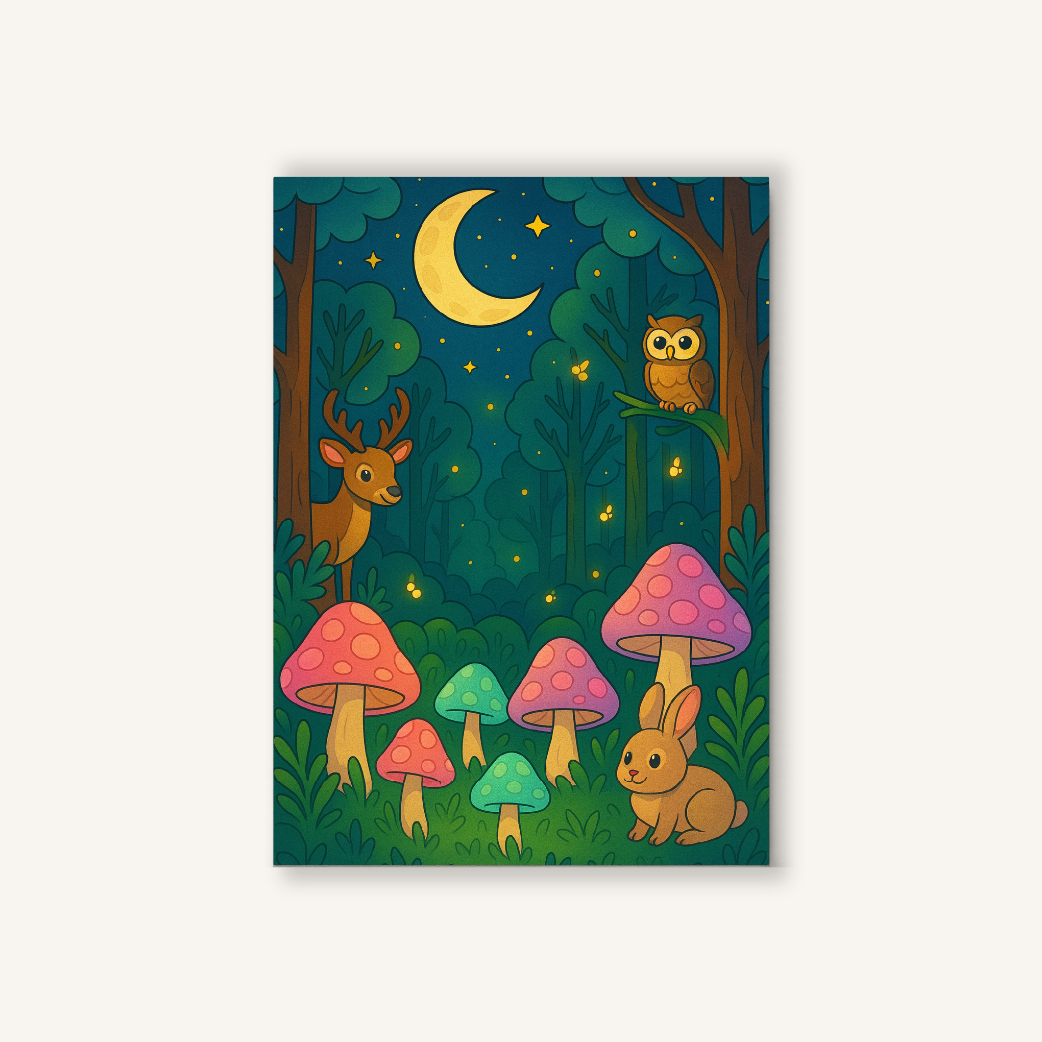 Magic Forest at Night Paint by Numbers Kit