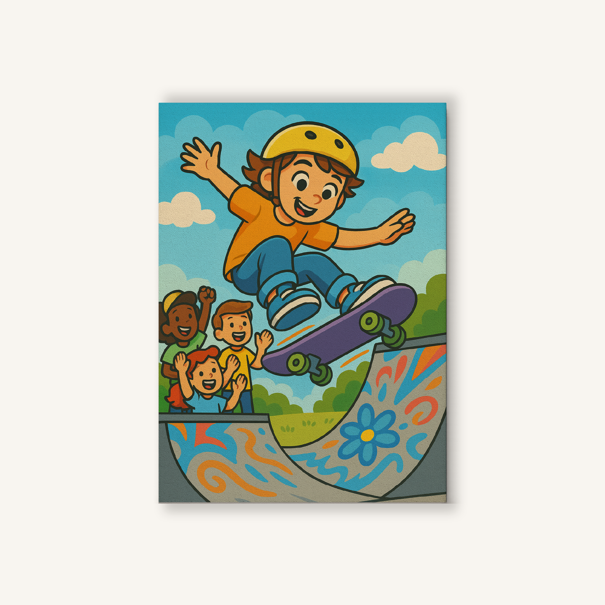 Skateboard Park Tricks Paint by Numbers Kit