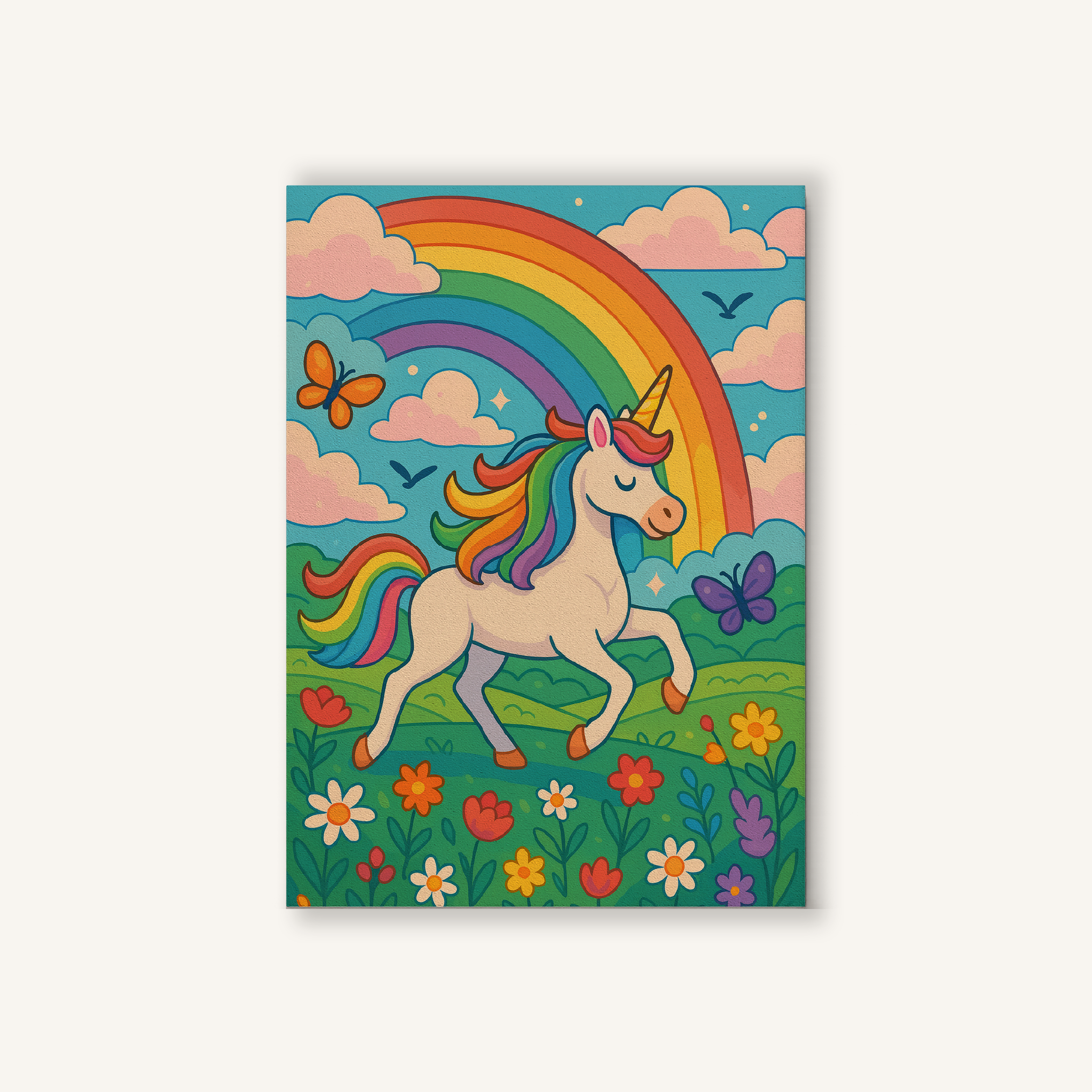 Unicorn Rainbow Ride Paint by Numbers Kit