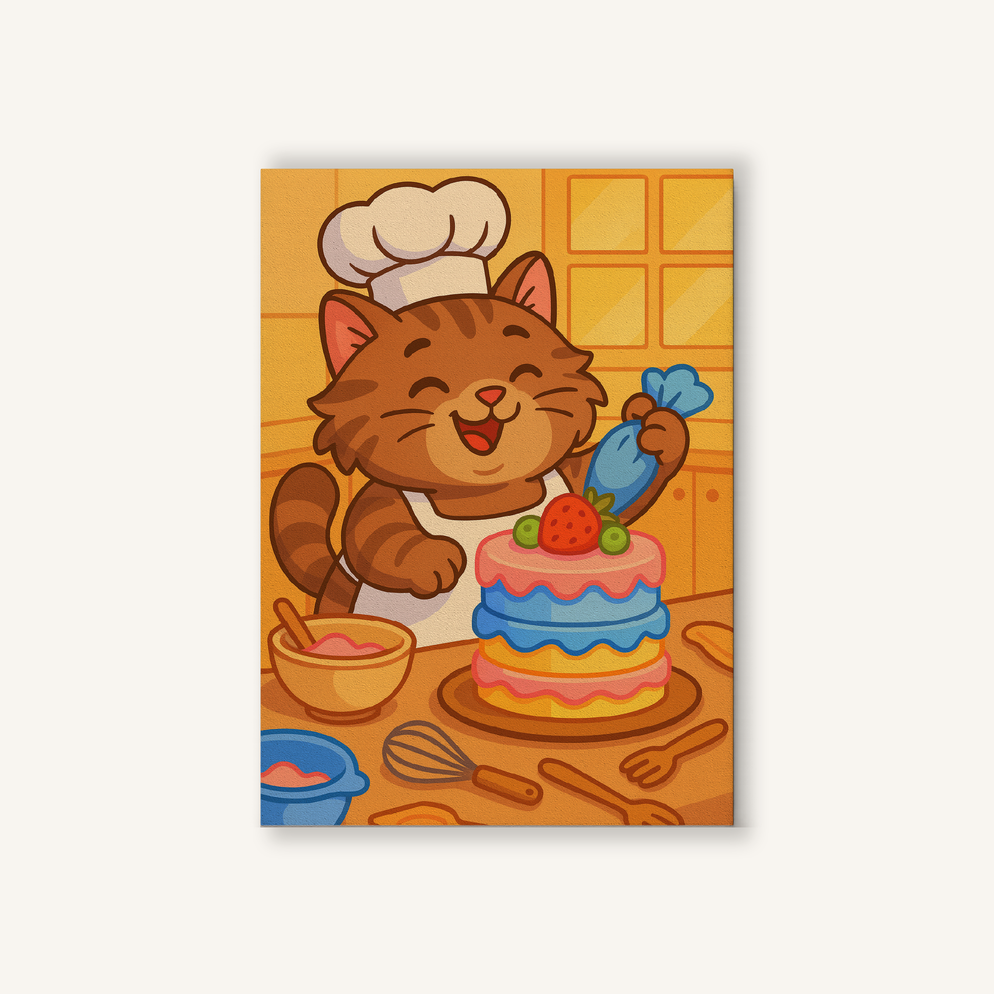 Chef Cat Cooking Paint by Numbers Kit
