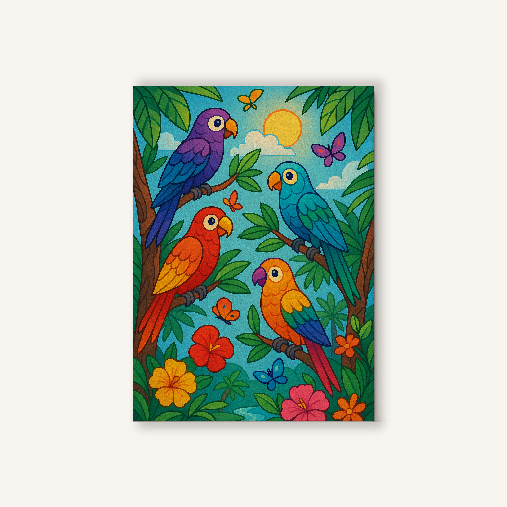 Parrot Paradise Paint by Numbers Kit