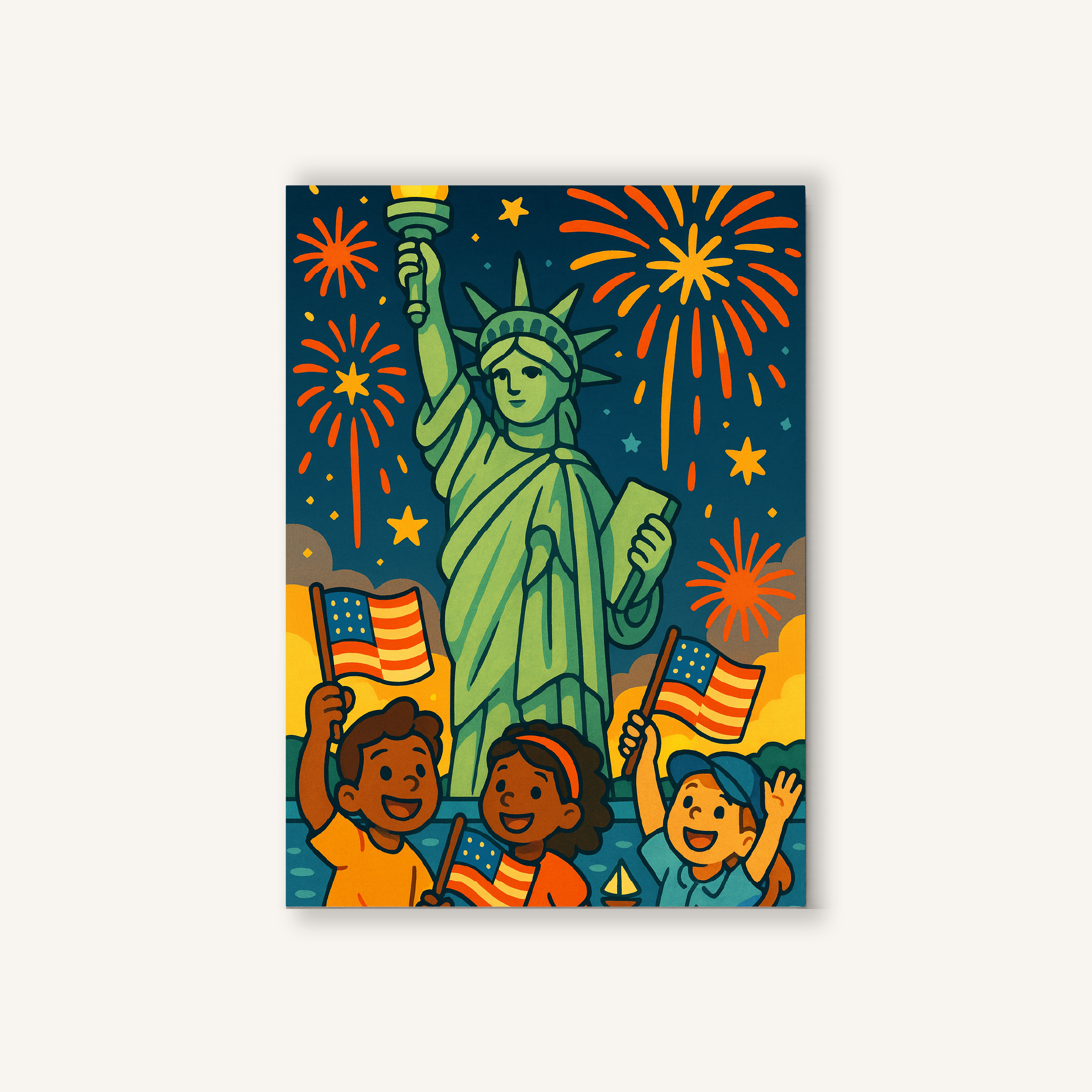 Statue of Liberty Celebration Paint by Numbers Kit