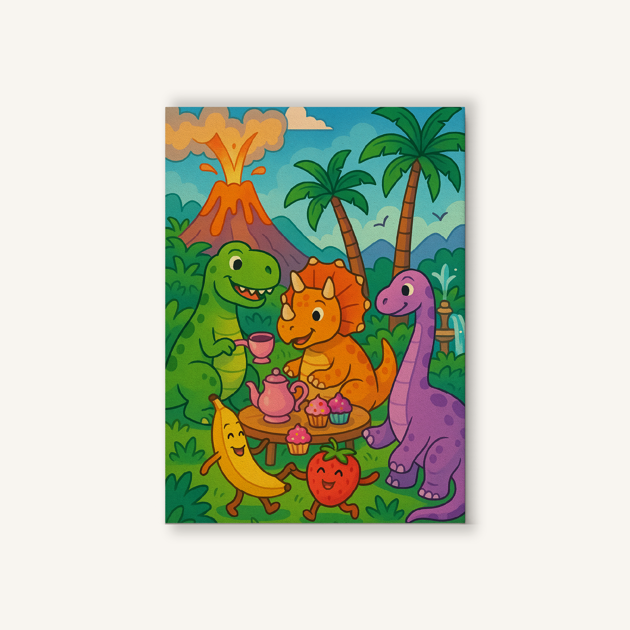 Dinosaur Tea Party Paint by Numbers Kit