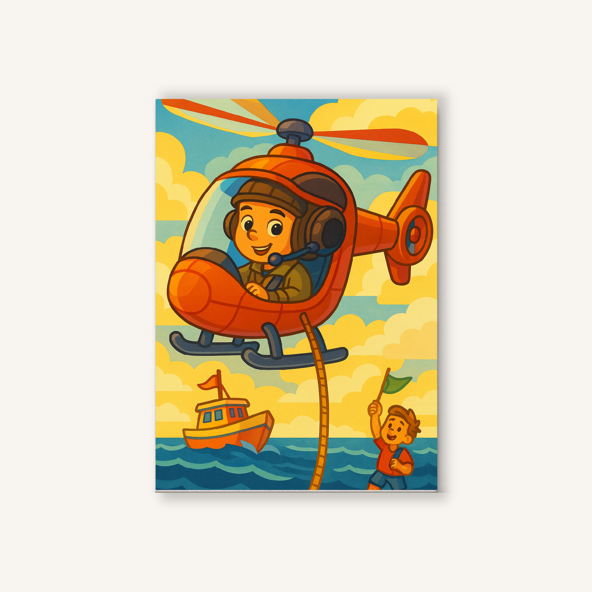 Rescue Pilot Kid Paint by Numbers Kit