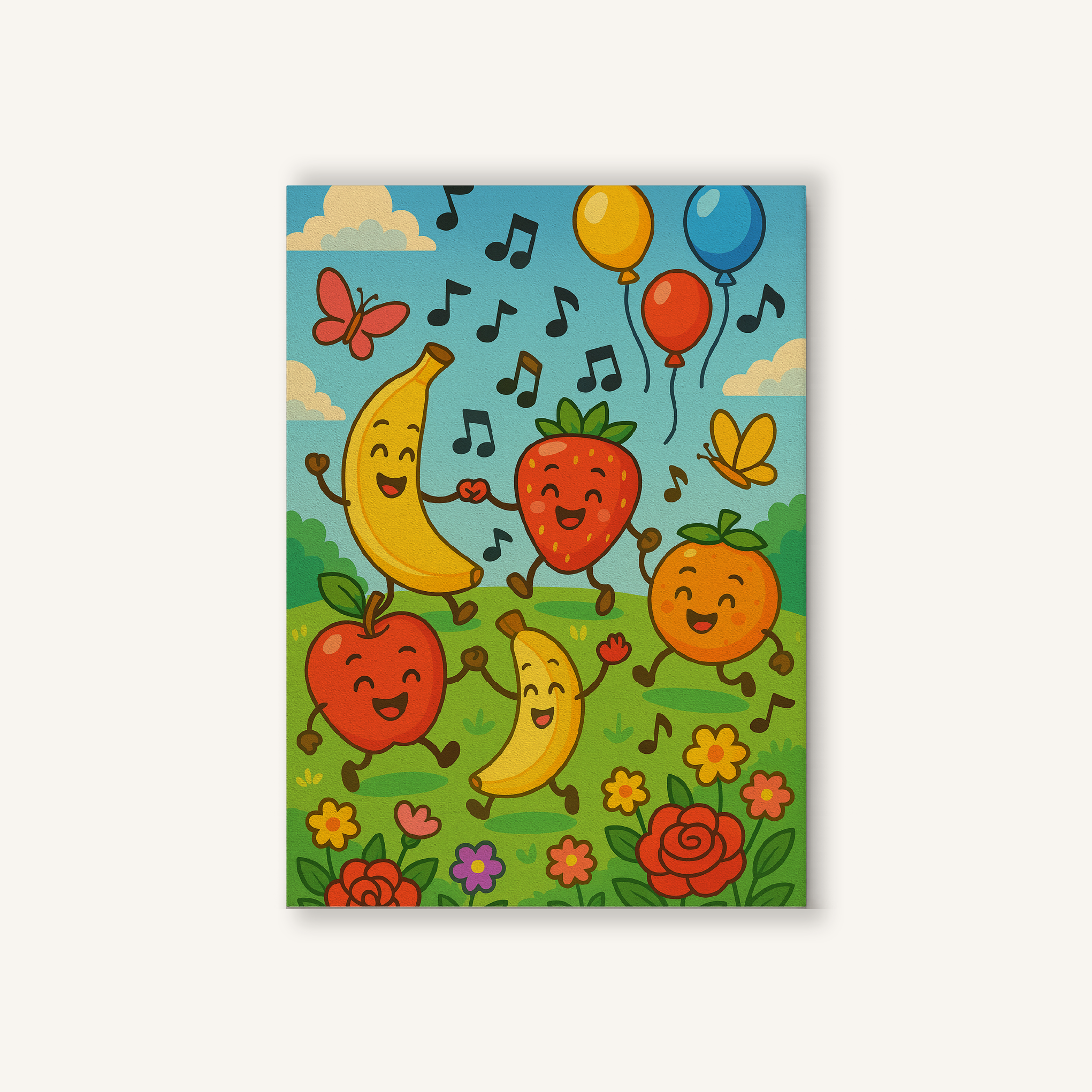 Dancing Fruit Parade Paint by Numbers Kit