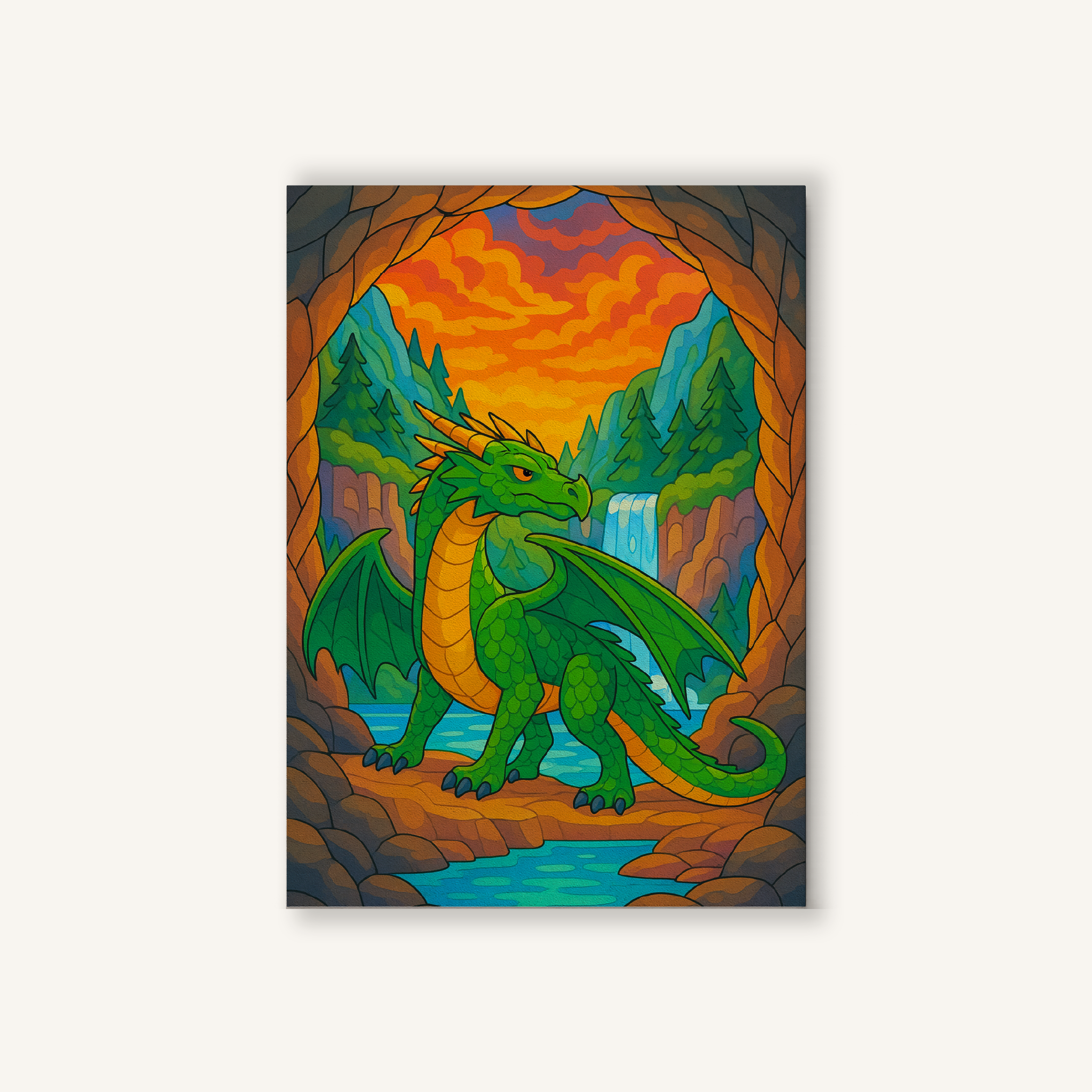 Dragon’s Mountain Cave Paint by Numbers Kit