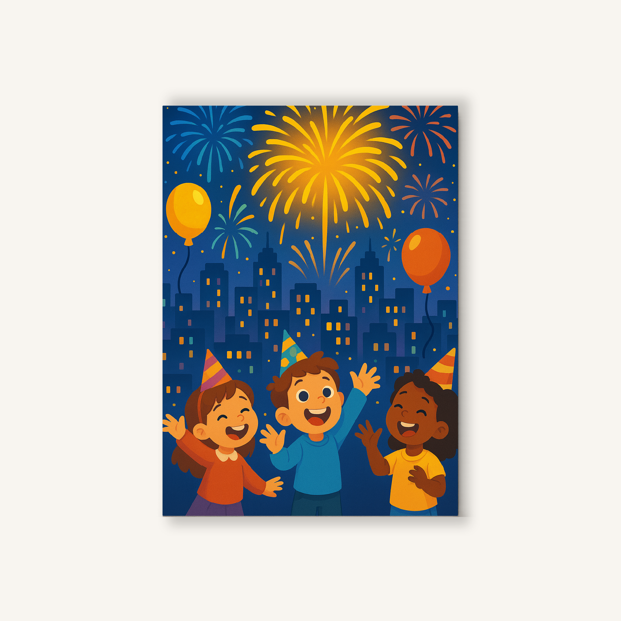 New Year’s Eve Fireworks Paint by Numbers Kit