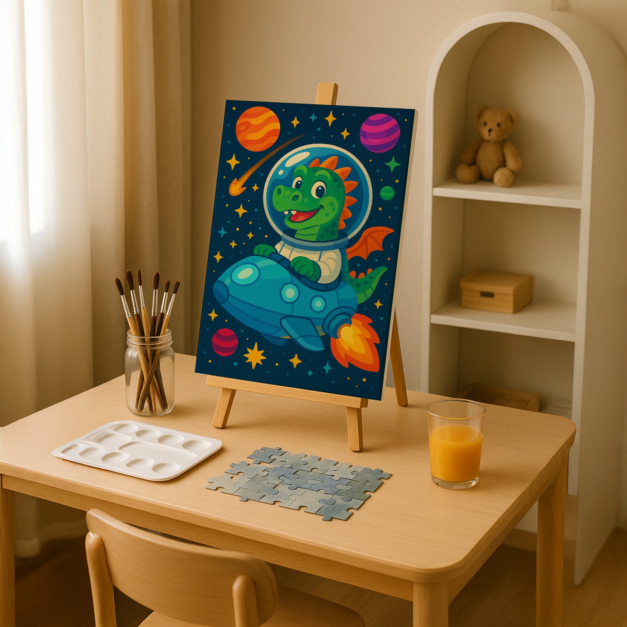 Dragon Astronaut Paint by Numbers Kit
