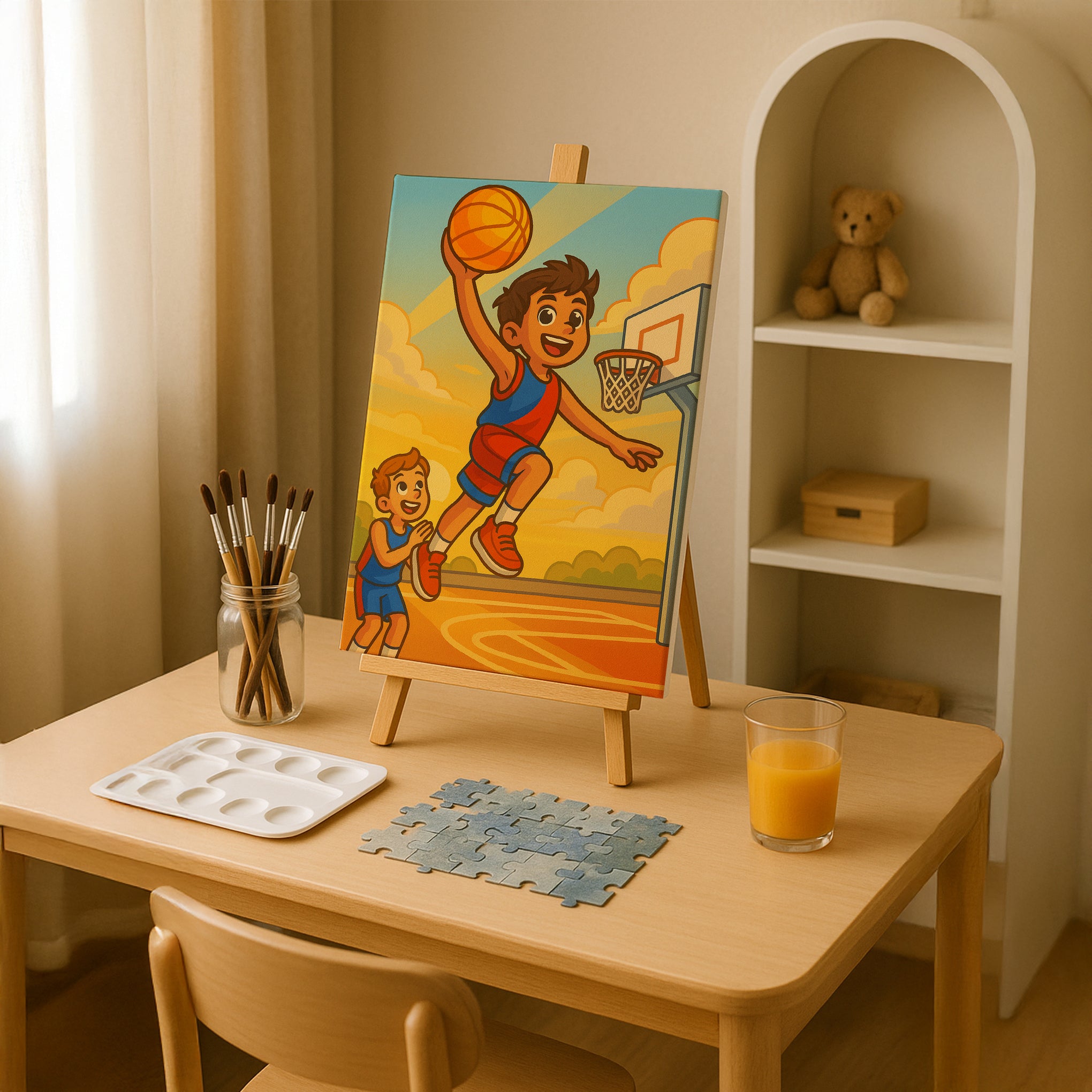 Basketball Champion Paint by Numbers Kit