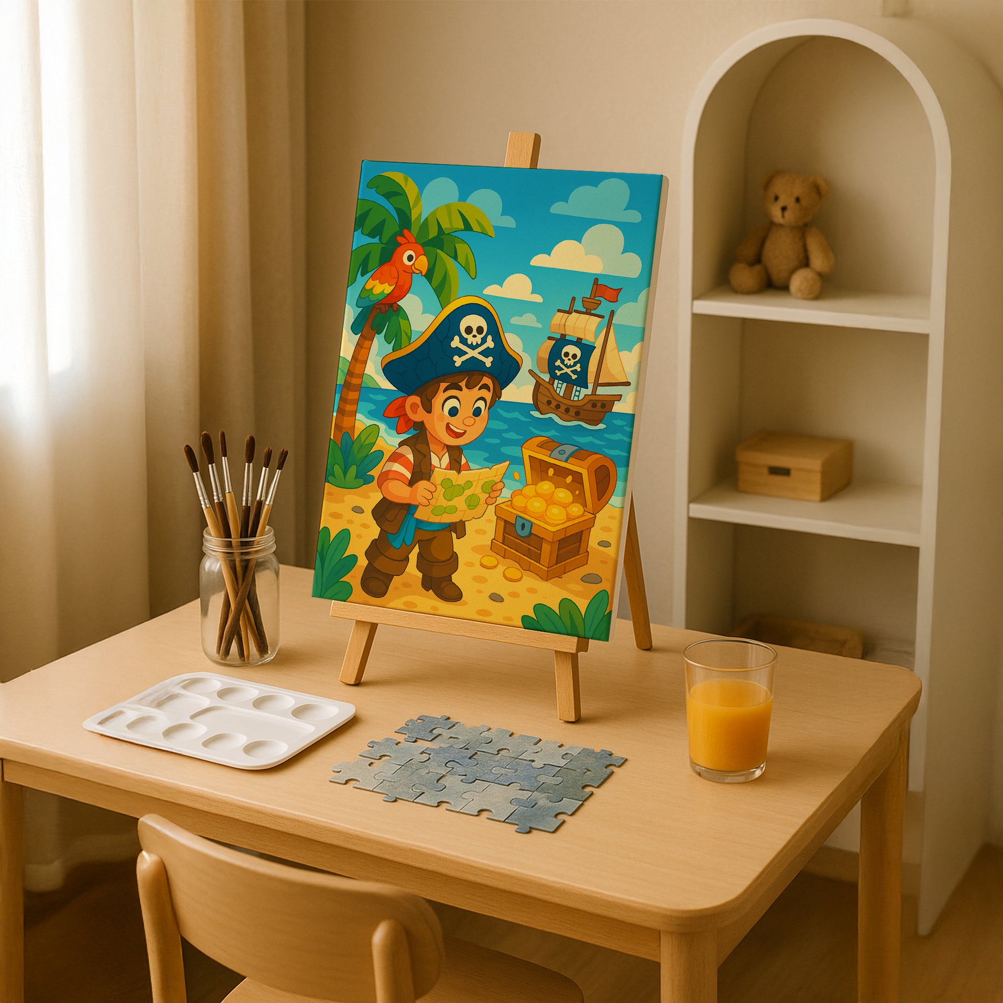 Pirate Treasure Hunt Paint by Numbers Kit