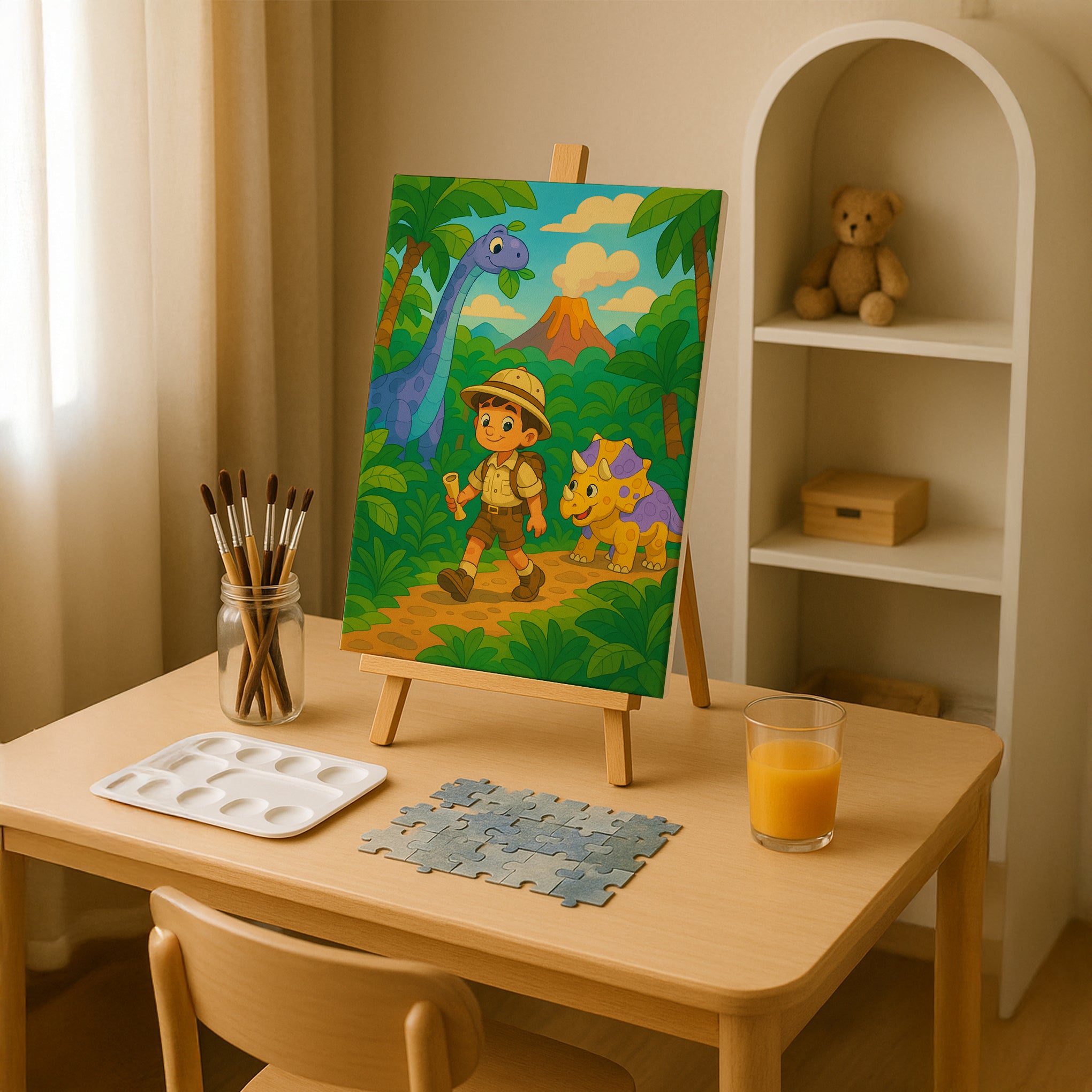 Dinosaur Explorer Boy Paint by Numbers Kit