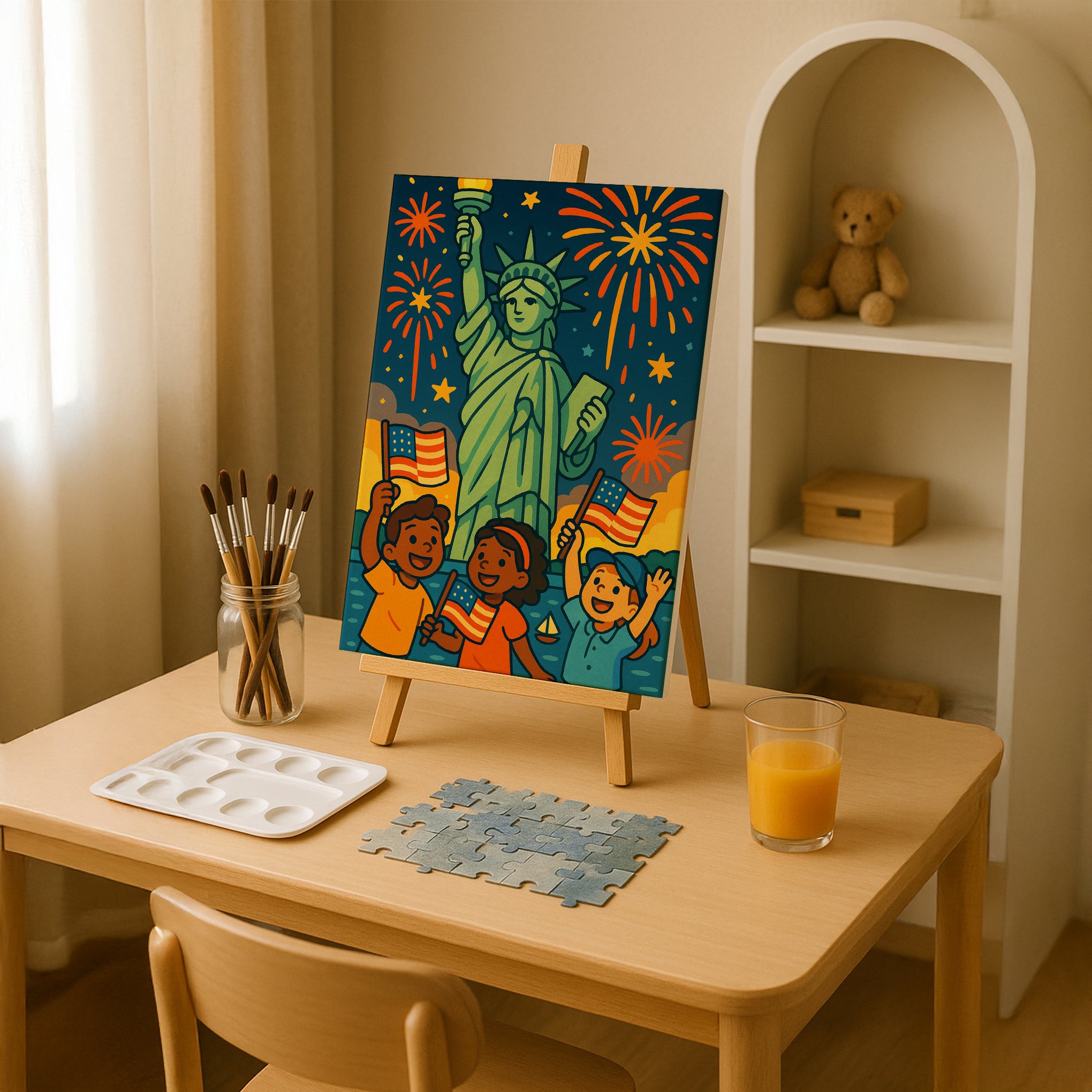 Statue of Liberty Celebration Paint by Numbers Kit