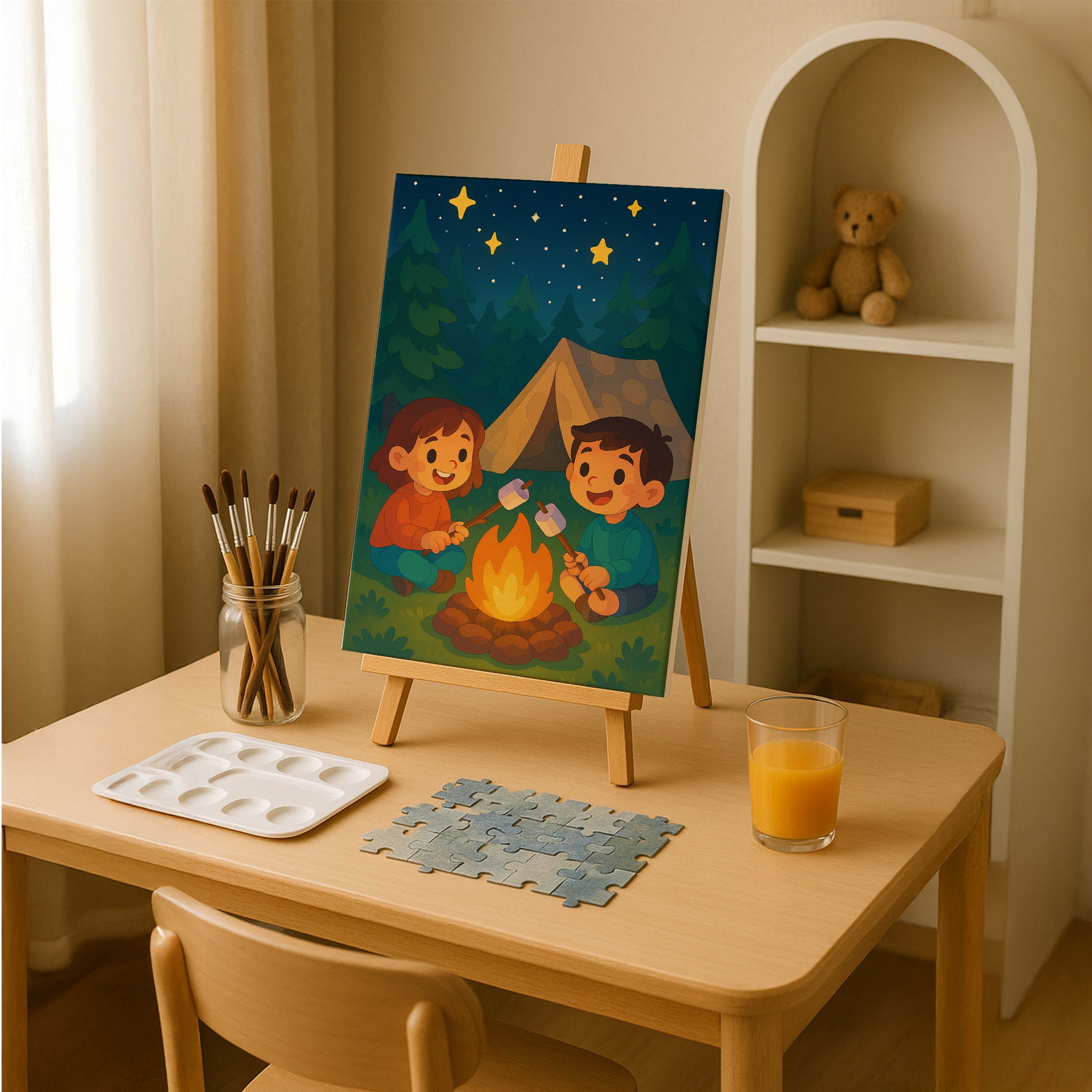 Camping Under the Stars Paint by Numbers Kit