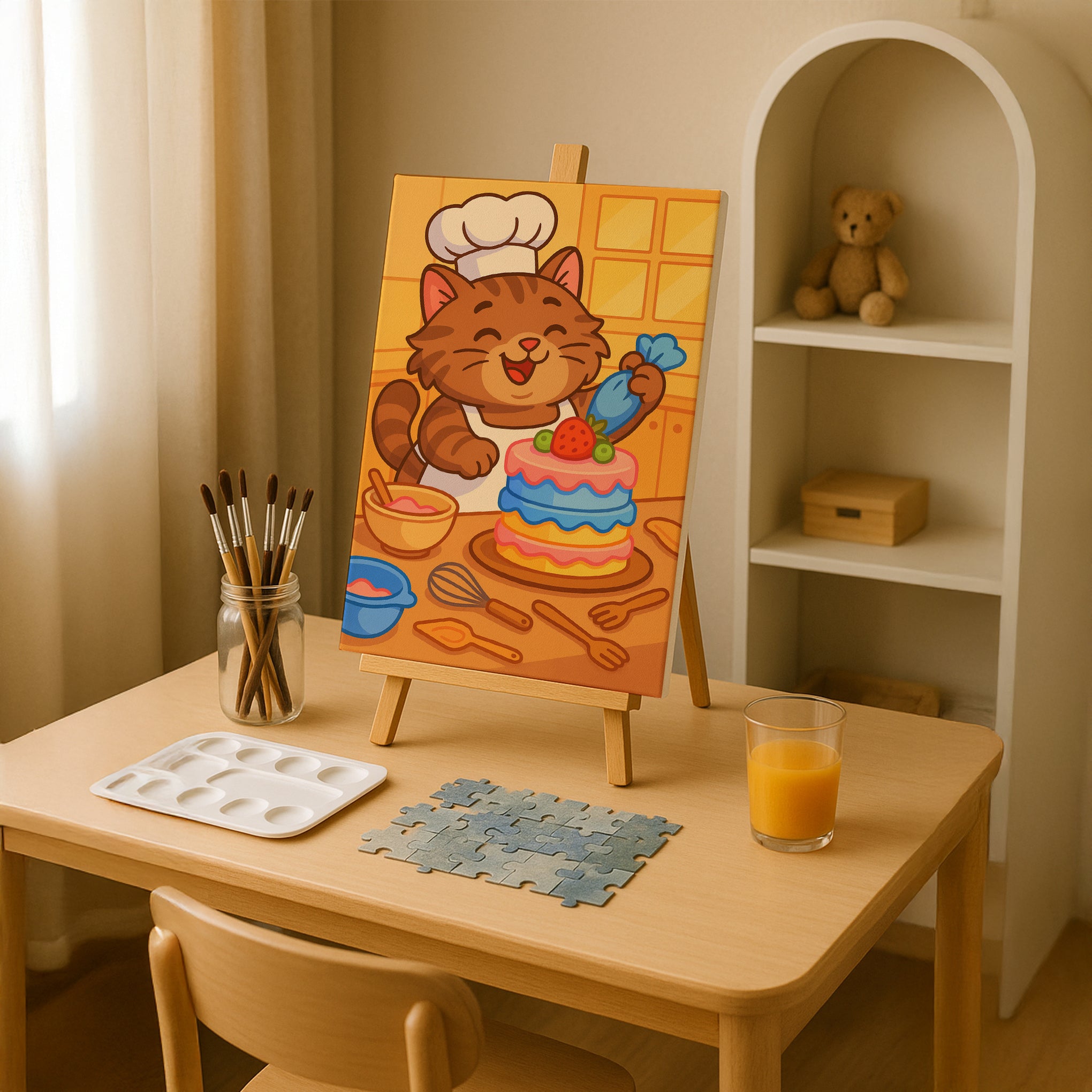 Chef Cat Cooking Paint by Numbers Kit