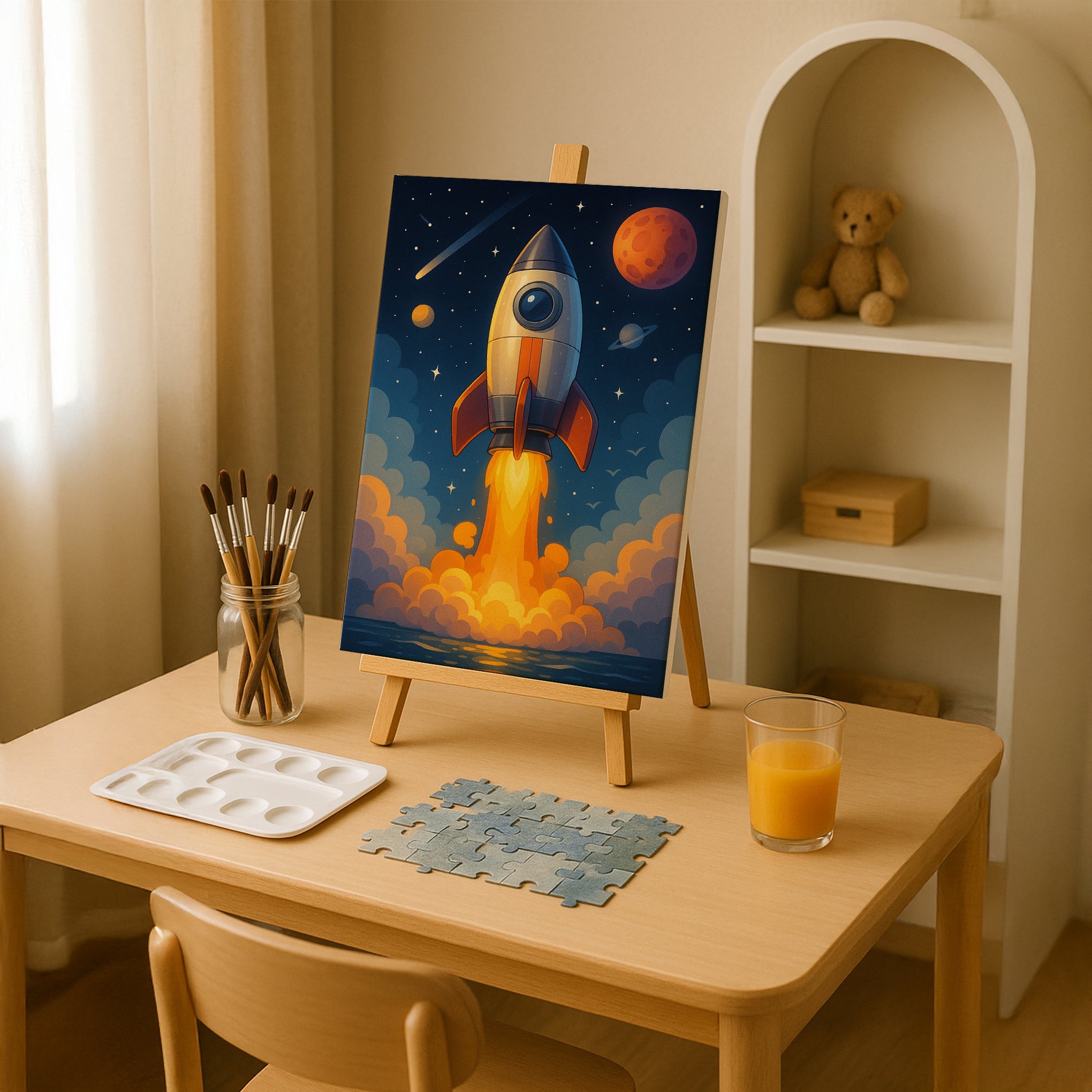 Rocket to Mars Paint by Numbers Kit