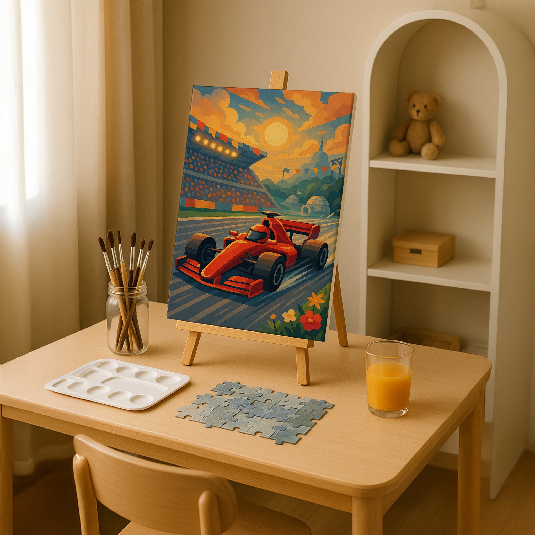 Racing Car Challenge Paint by Numbers Kit