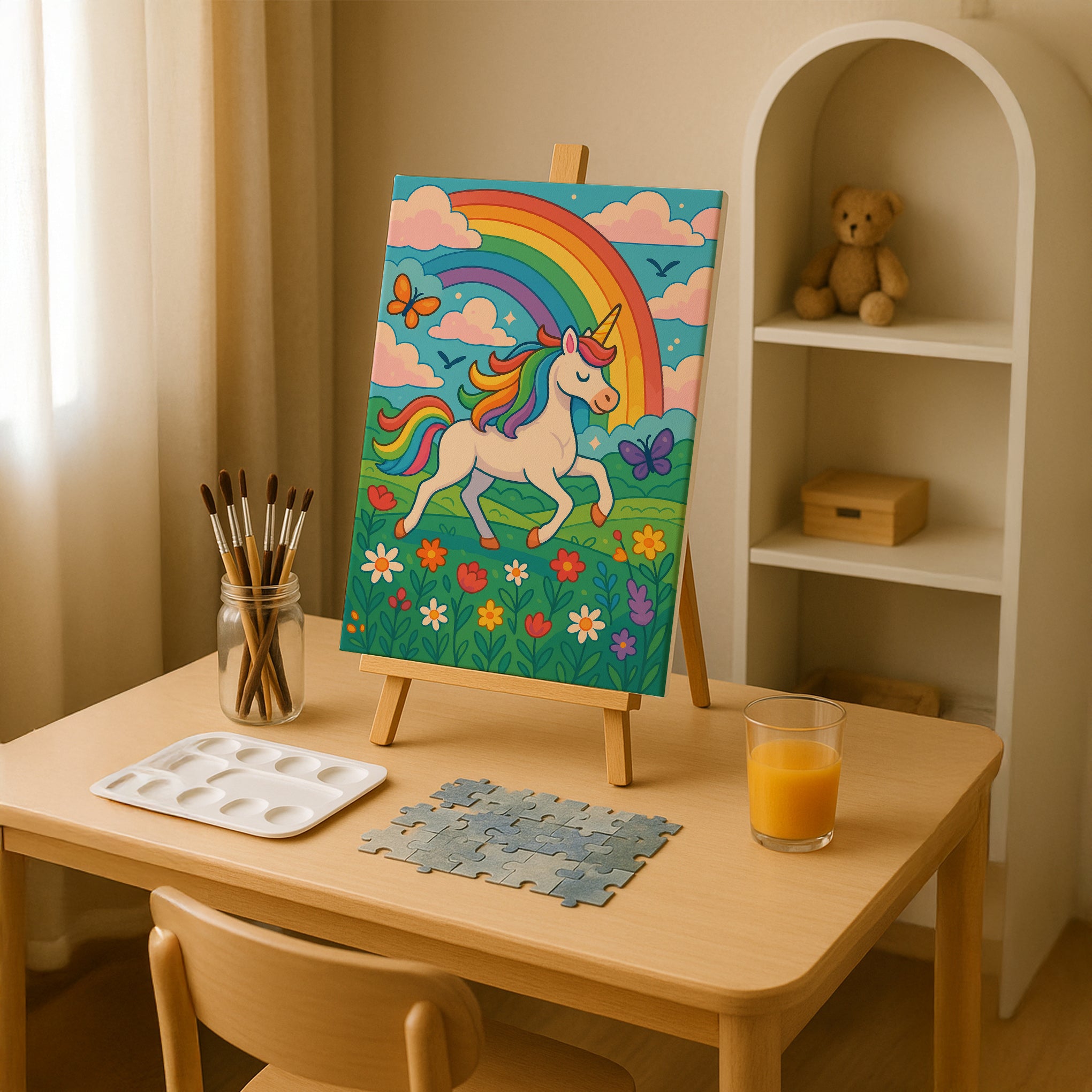 Unicorn Rainbow Ride Paint by Numbers Kit