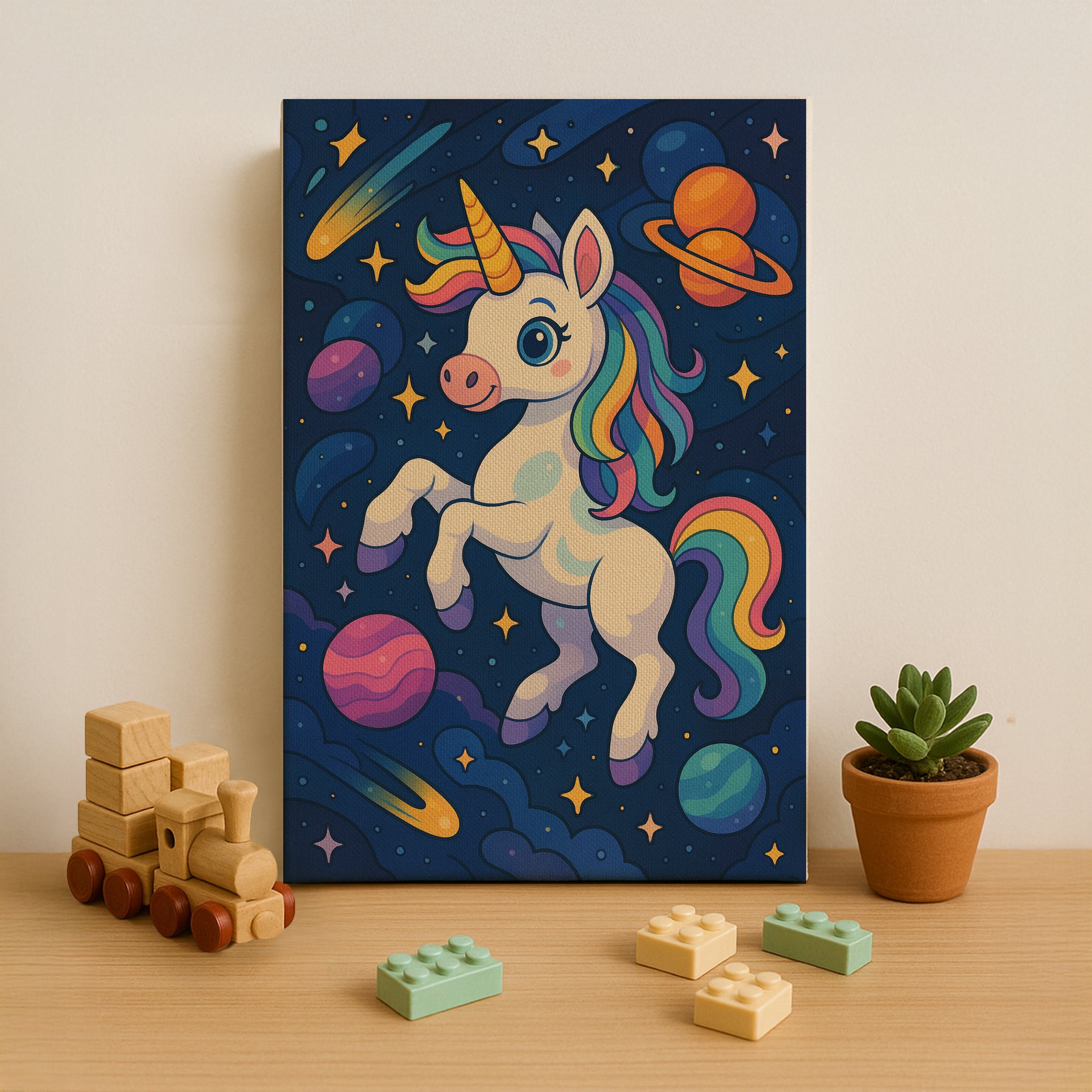 Unicorn in Space Paint by Numbers Kit
