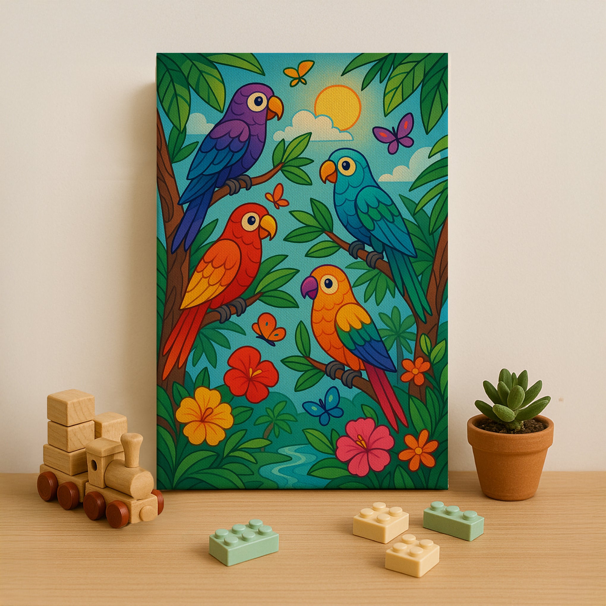 Parrot Paradise Paint by Numbers Kit