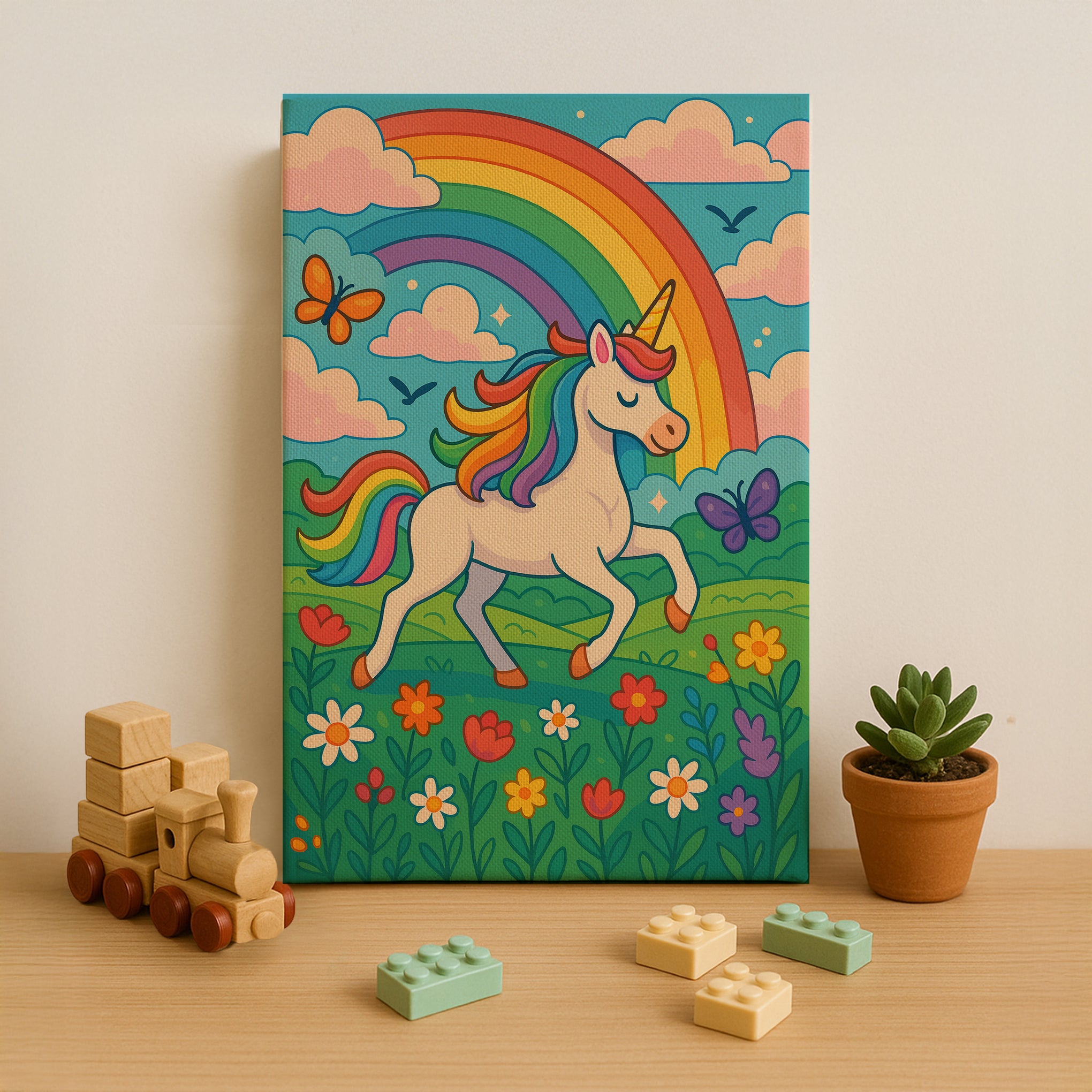 Unicorn Rainbow Ride Paint by Numbers Kit