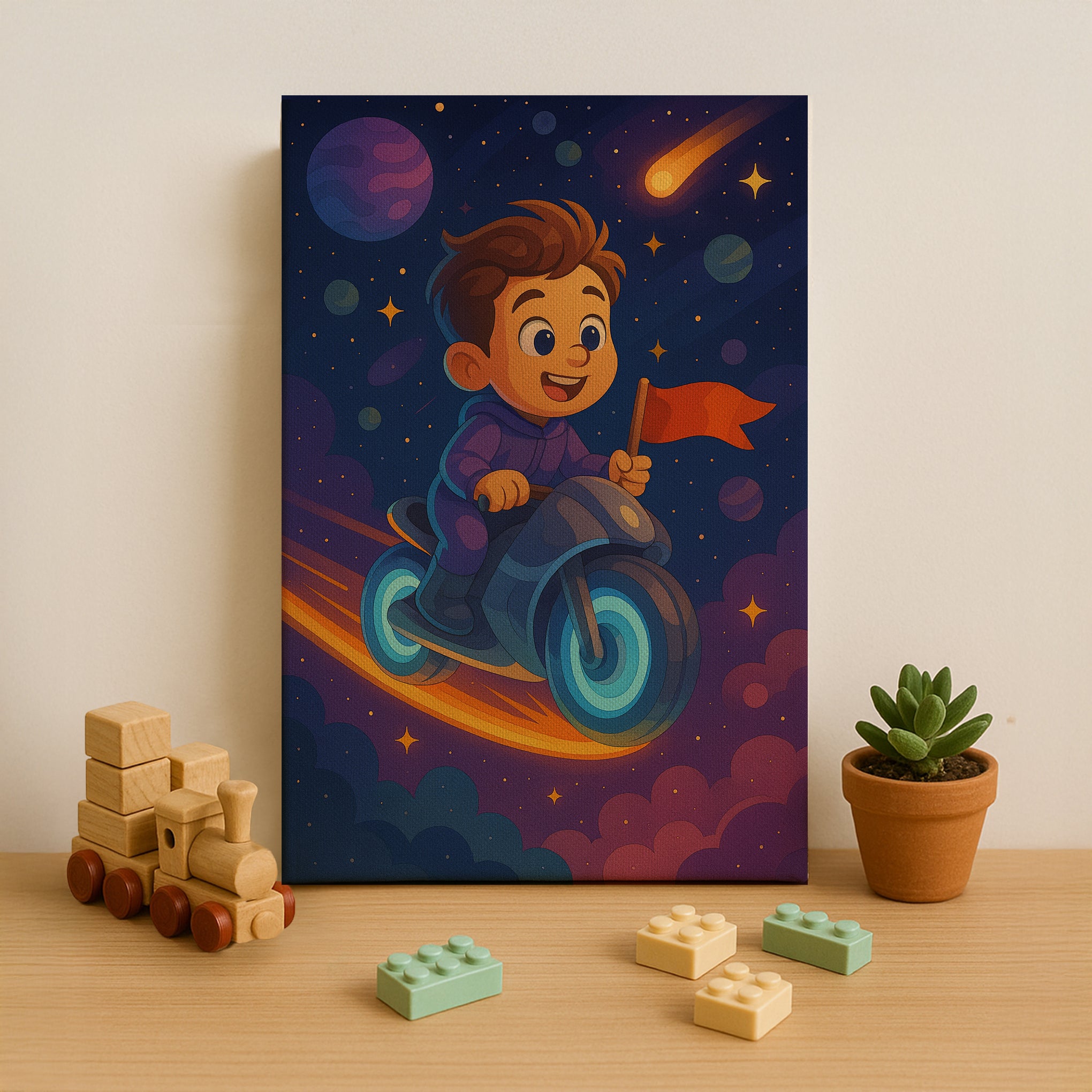 Space Racer Kid Paint by Numbers Kit