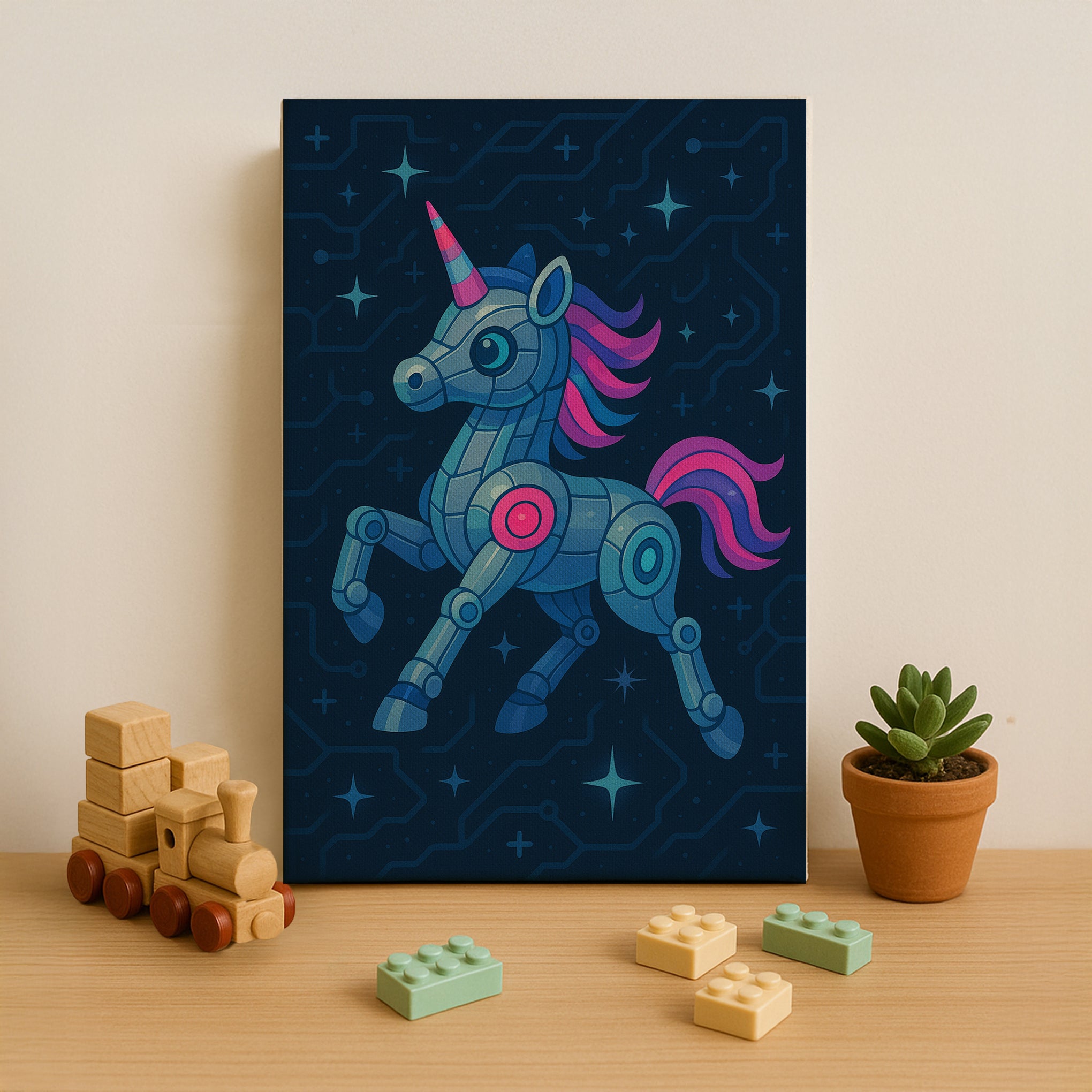 Robot Unicorn Paint by Numbers Kit