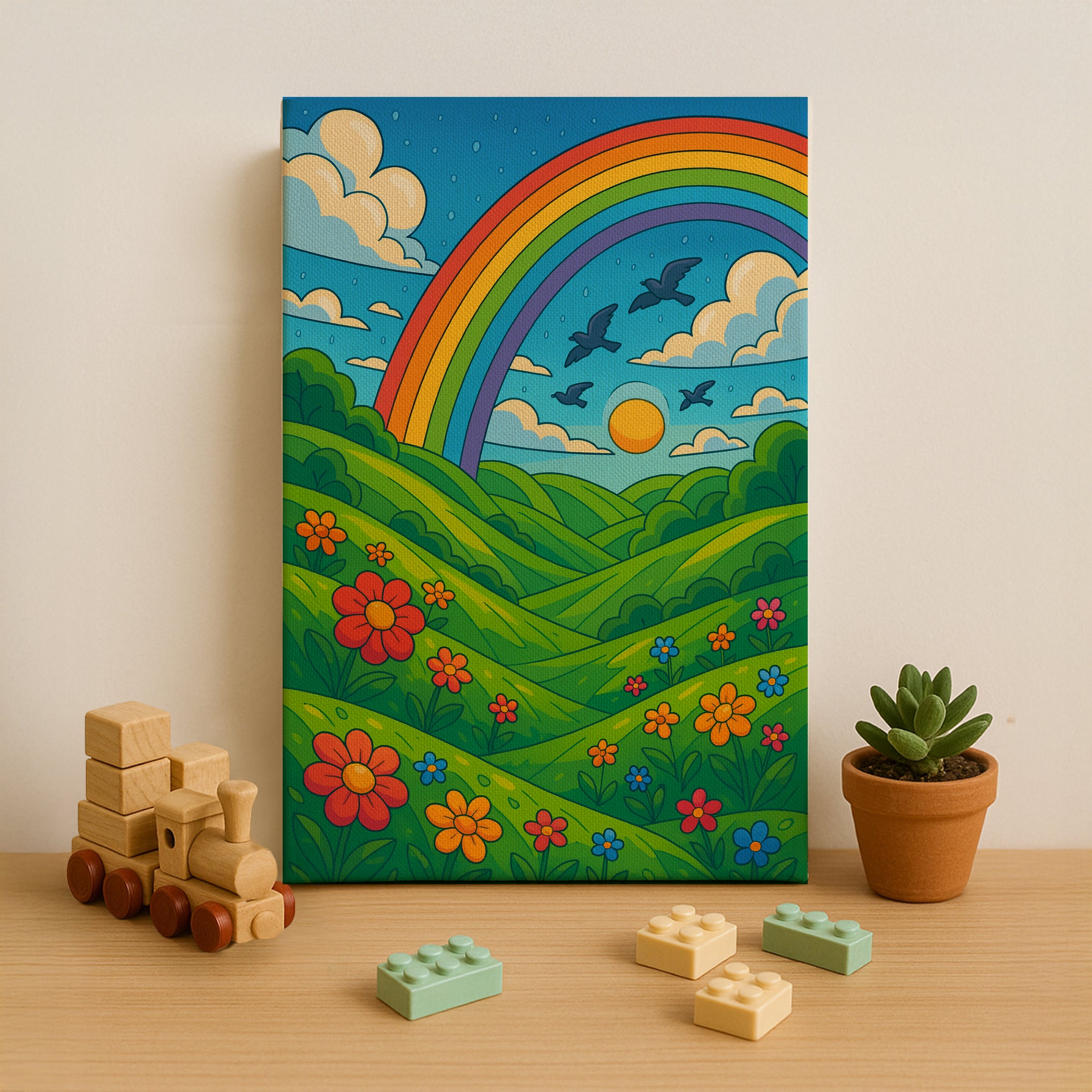 Rainbow Over the Hills Paint by Numbers Kit