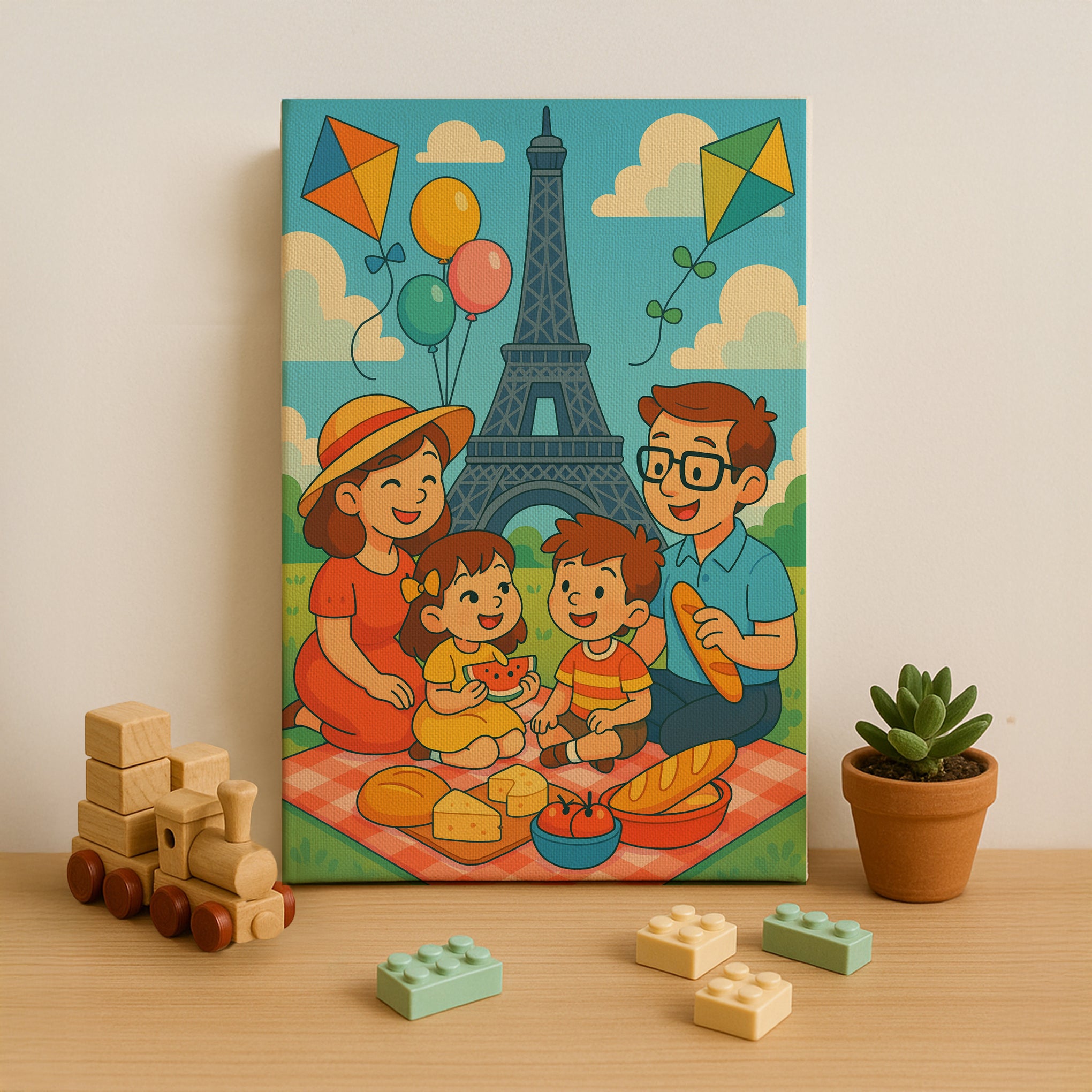 Eiffel Tower Picnic Paint by Numbers Kit