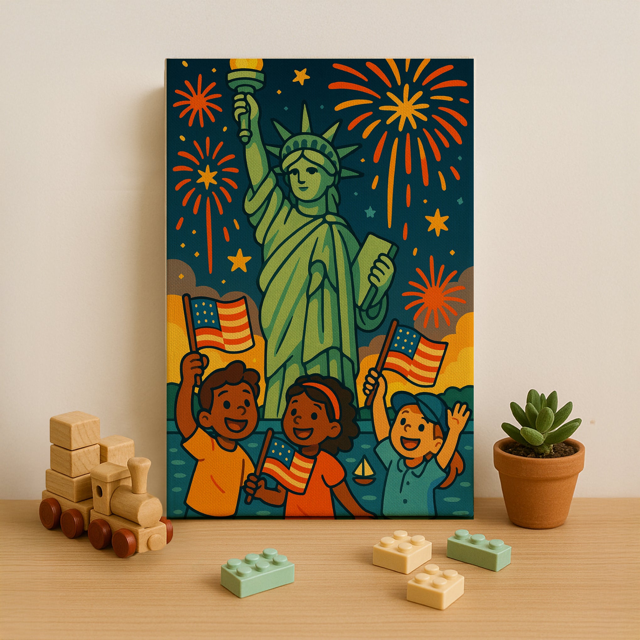 Statue of Liberty Celebration Paint by Numbers Kit