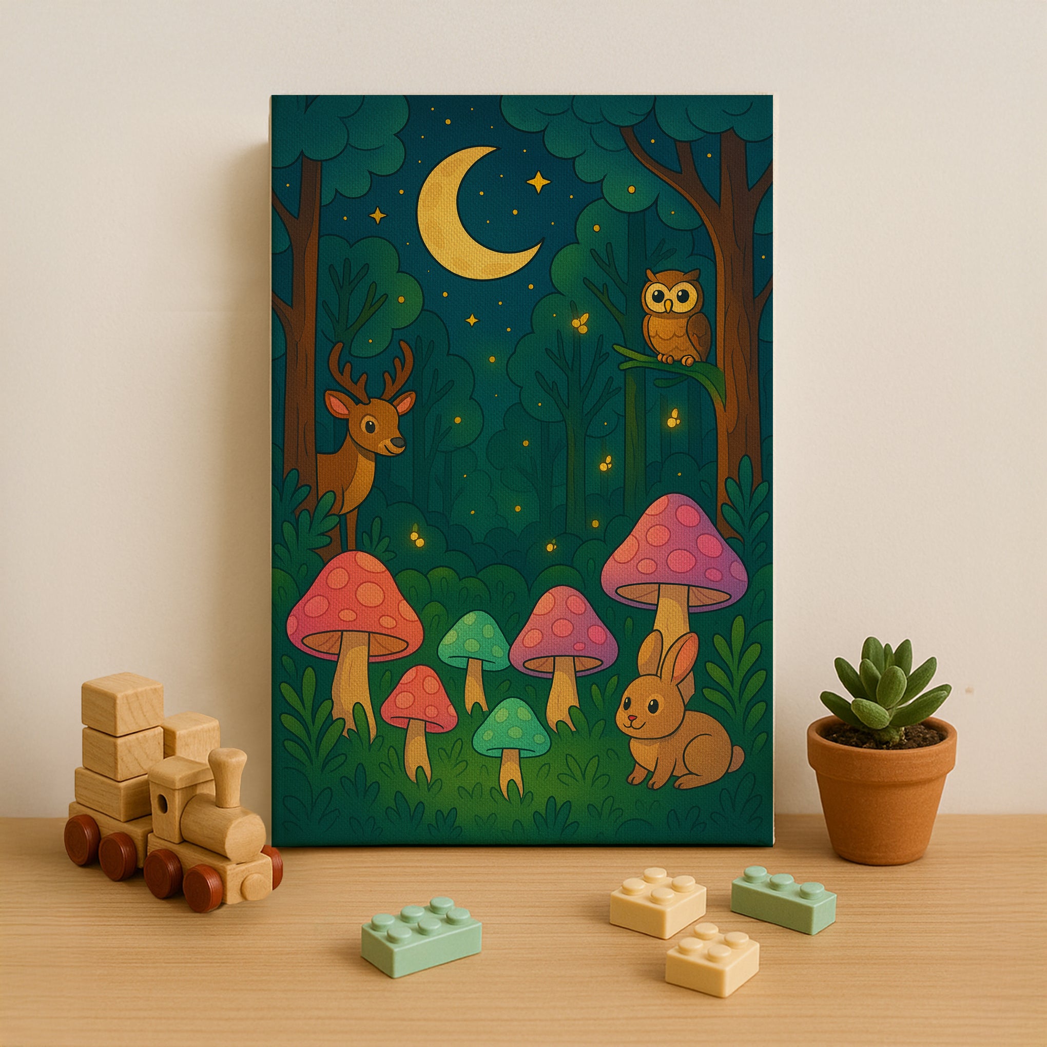 Magic Forest at Night Paint by Numbers Kit