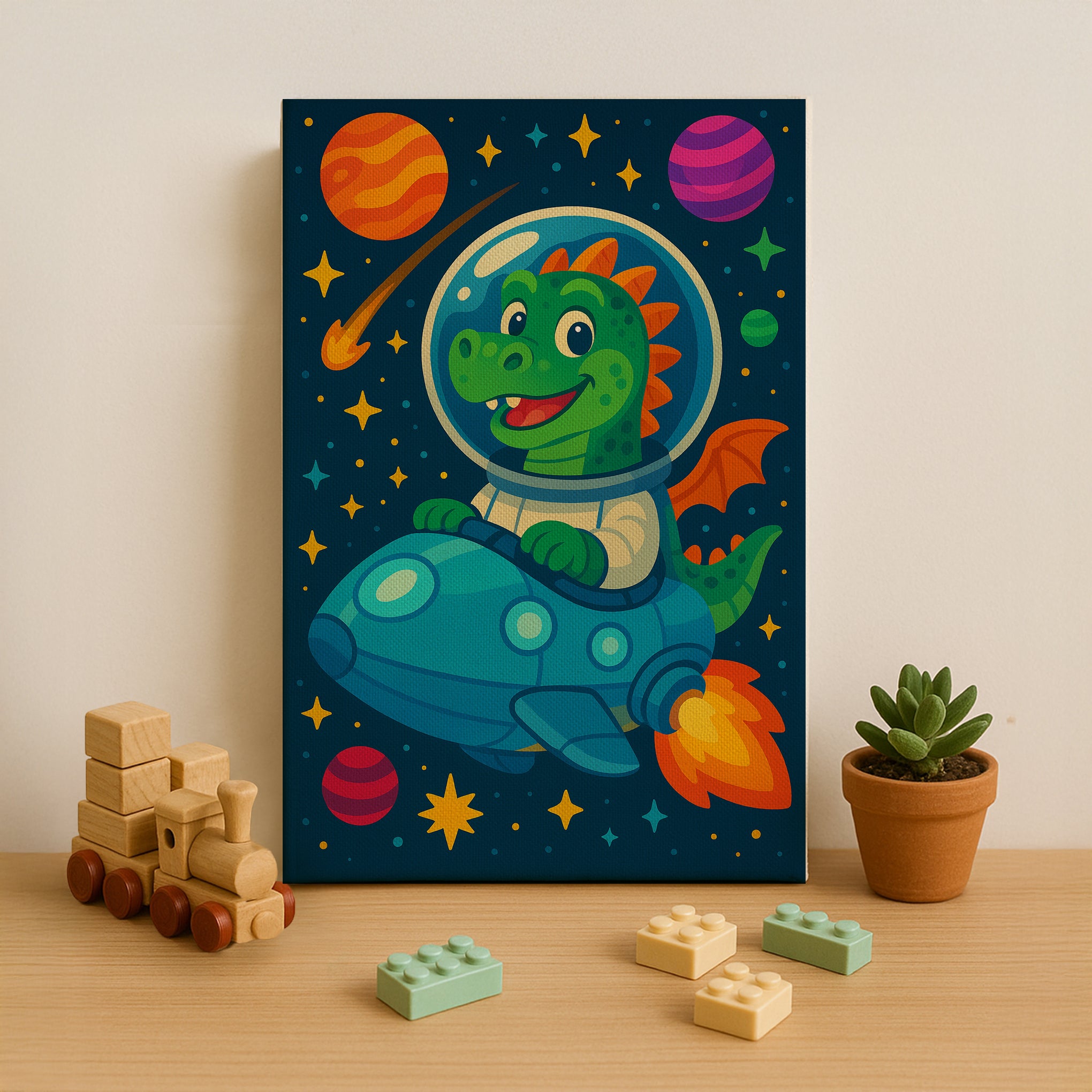 Dragon Astronaut Paint by Numbers Kit