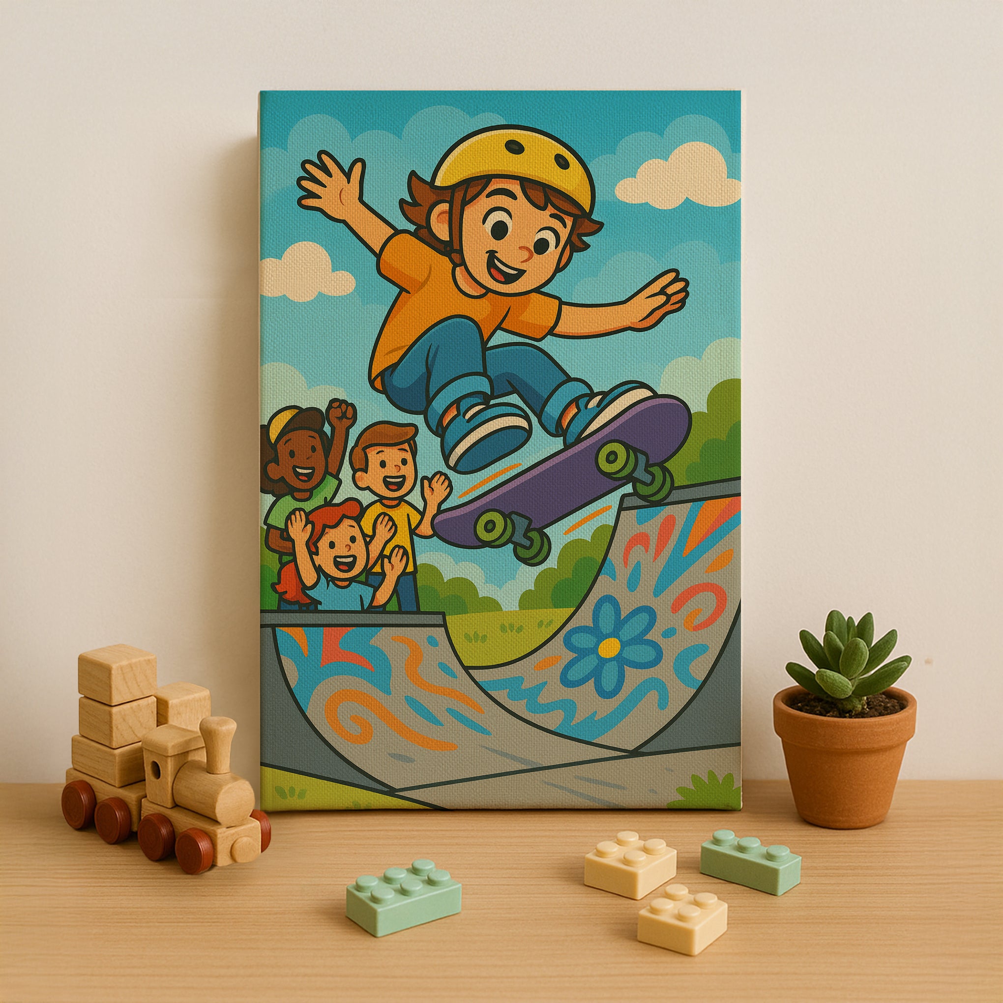 Skateboard Park Tricks Paint by Numbers Kit