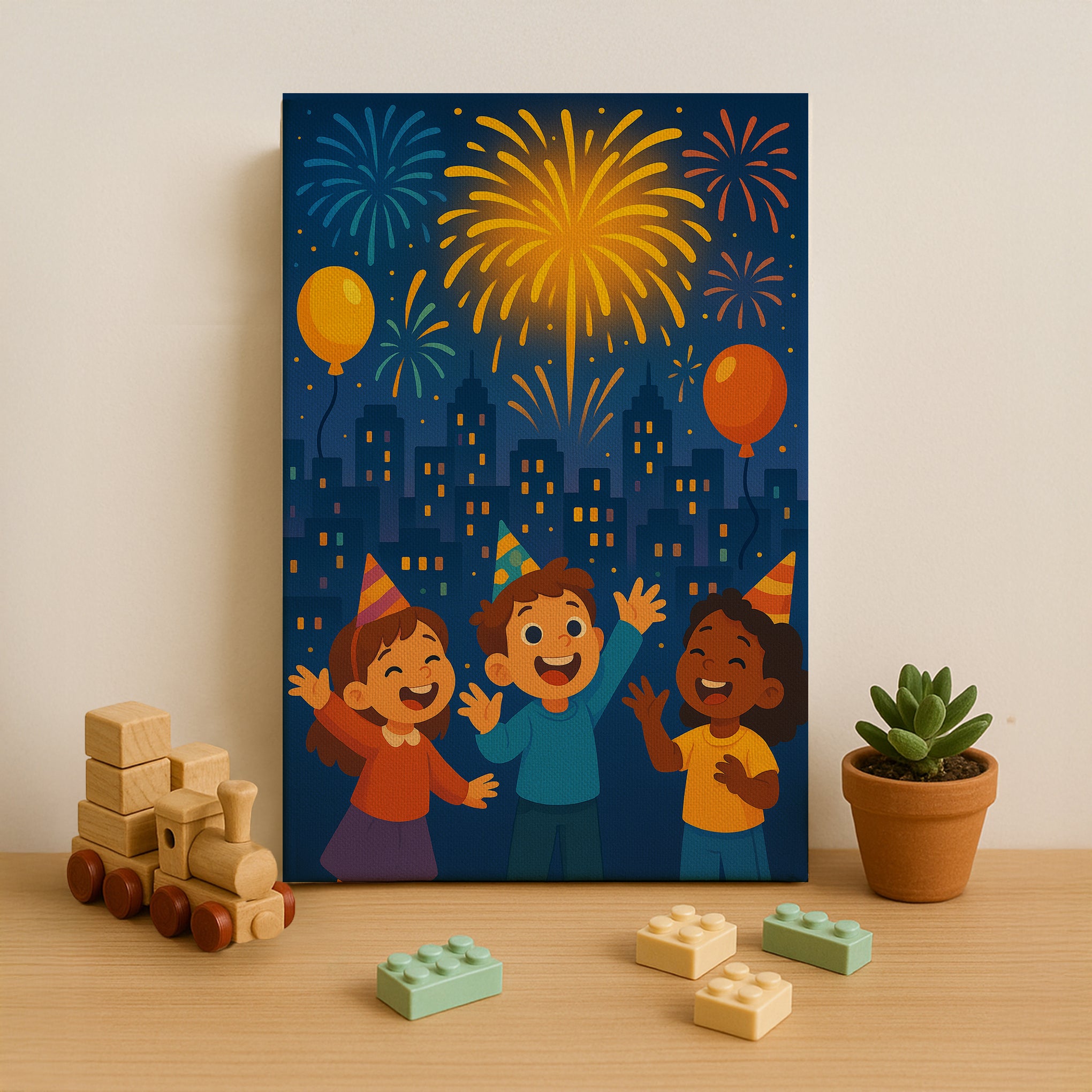 New Year’s Eve Fireworks Paint by Numbers Kit