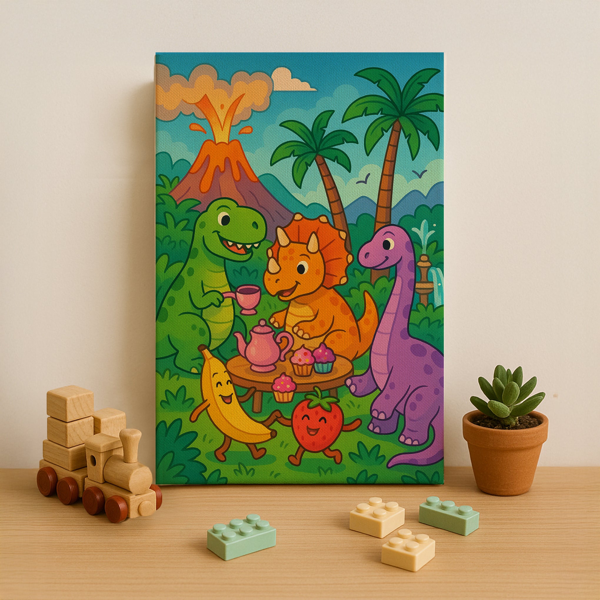 Dinosaur Tea Party Paint by Numbers Kit