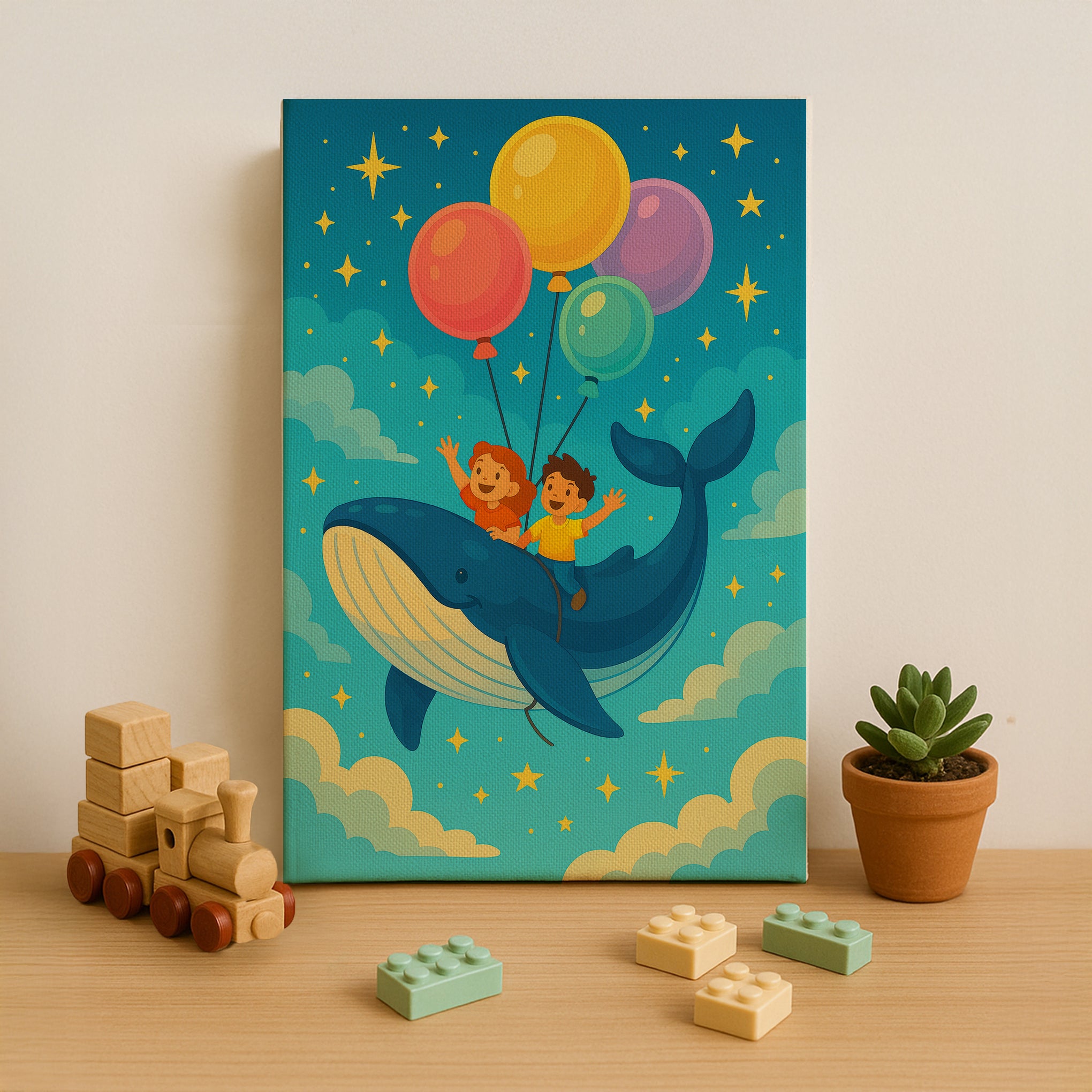 Flying Whale Paint by Numbers Kit