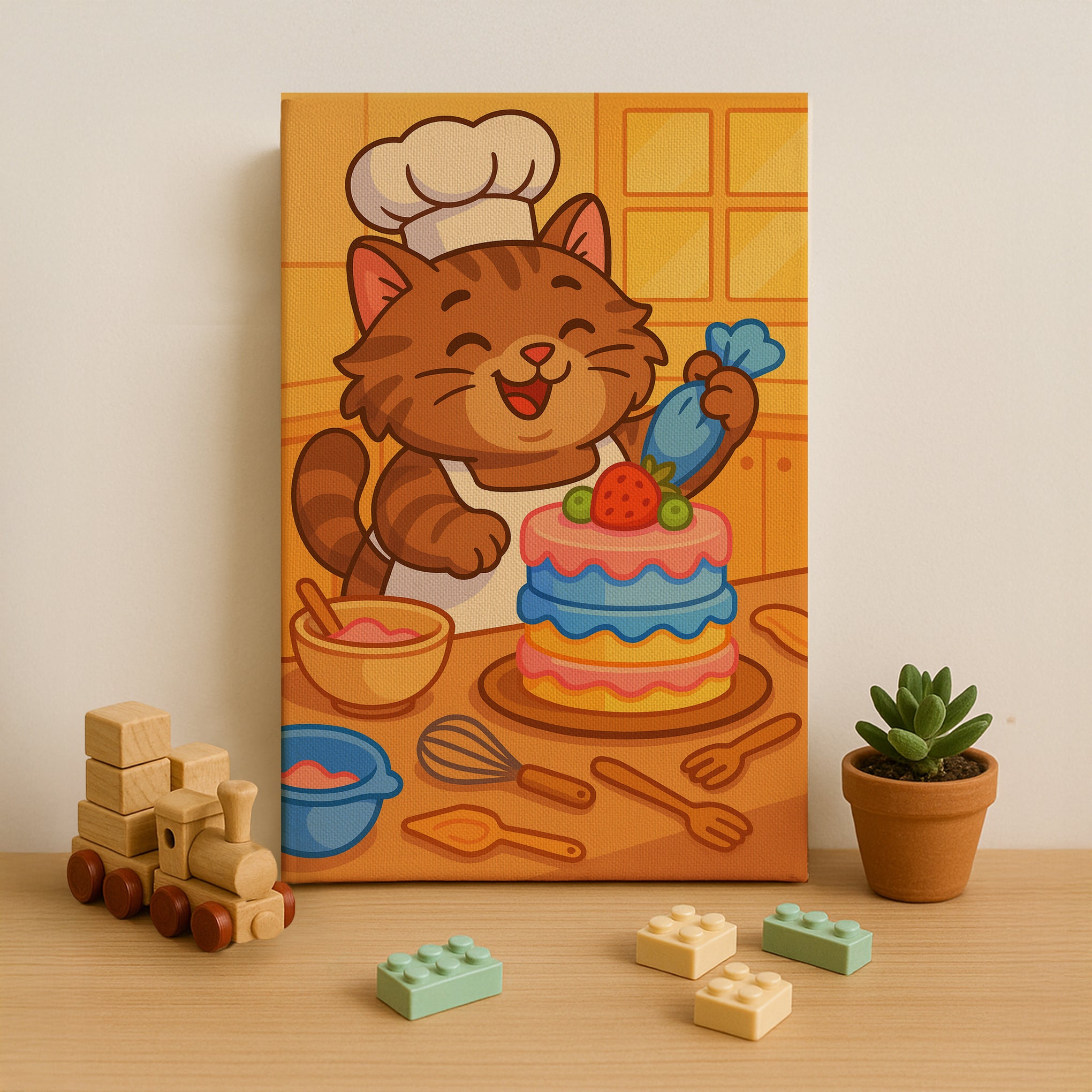 Chef Cat Cooking Paint by Numbers Kit